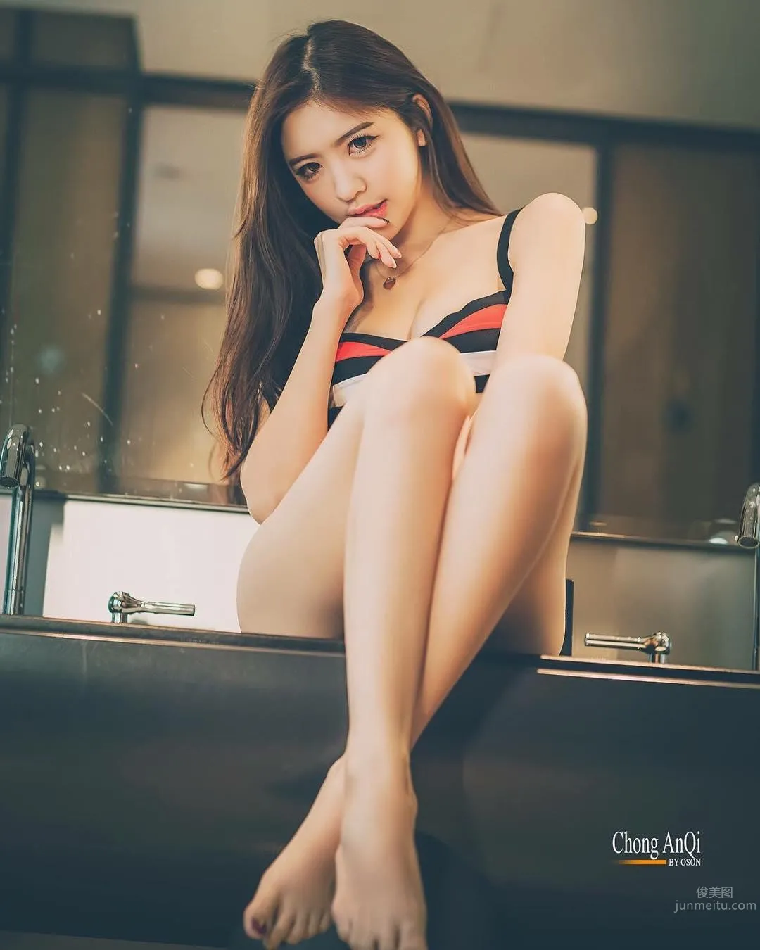 比基尼不要停！清新正妹「Chong Anqi」高顔值看不膩 22