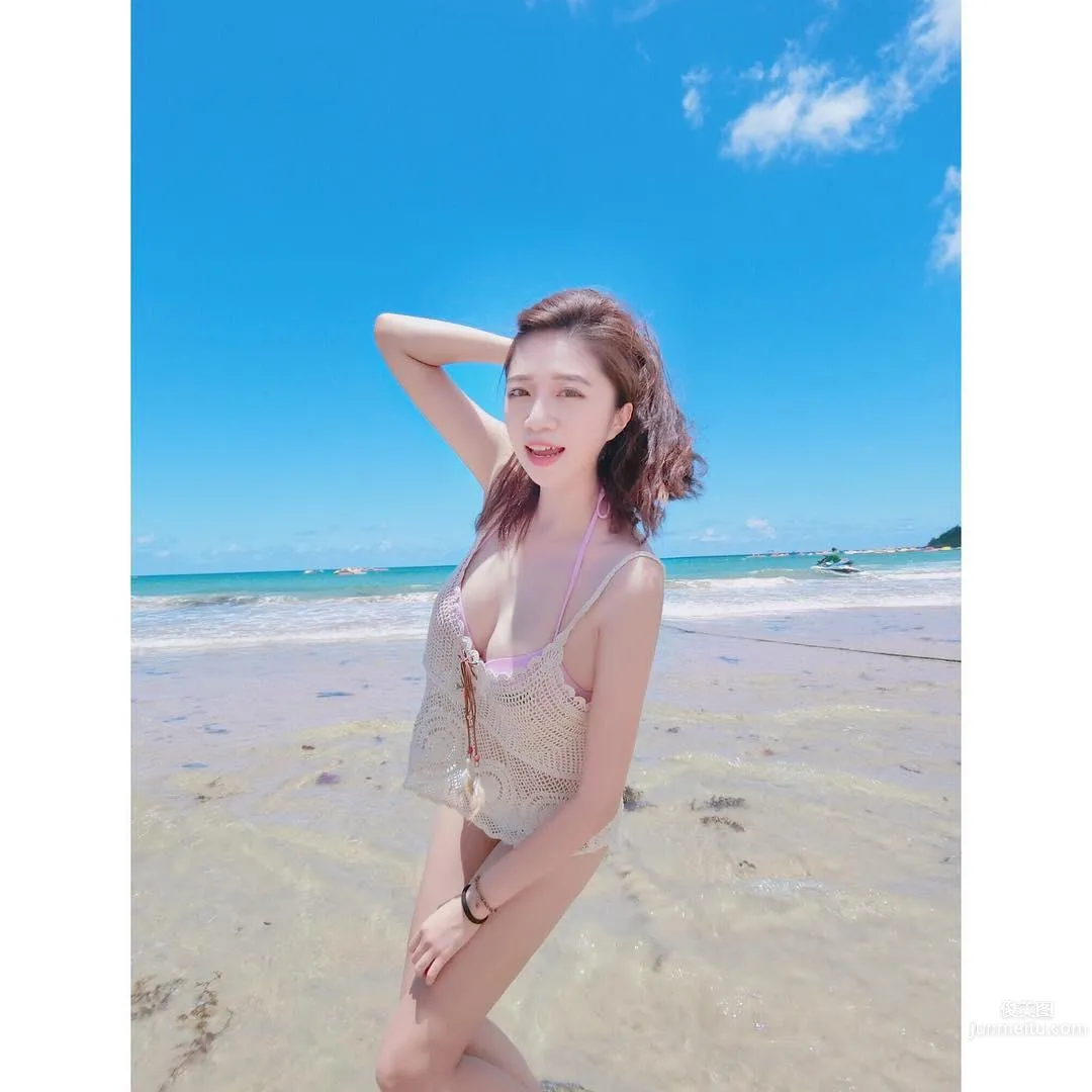 恋爱了！醒吾正妹安婷，沙滩比基尼好诱人_5