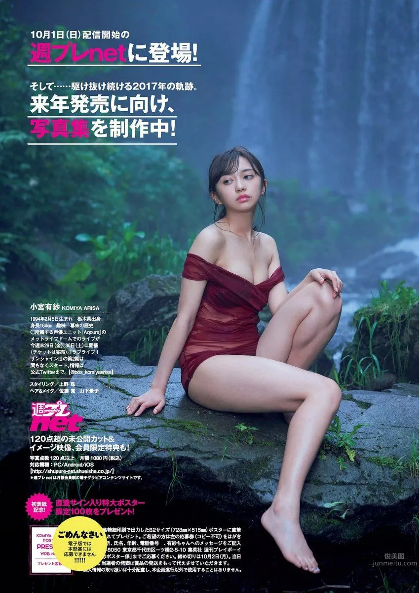 Arisa Komiya, 2017 Weekly Playboy News Poster Collection photo 24