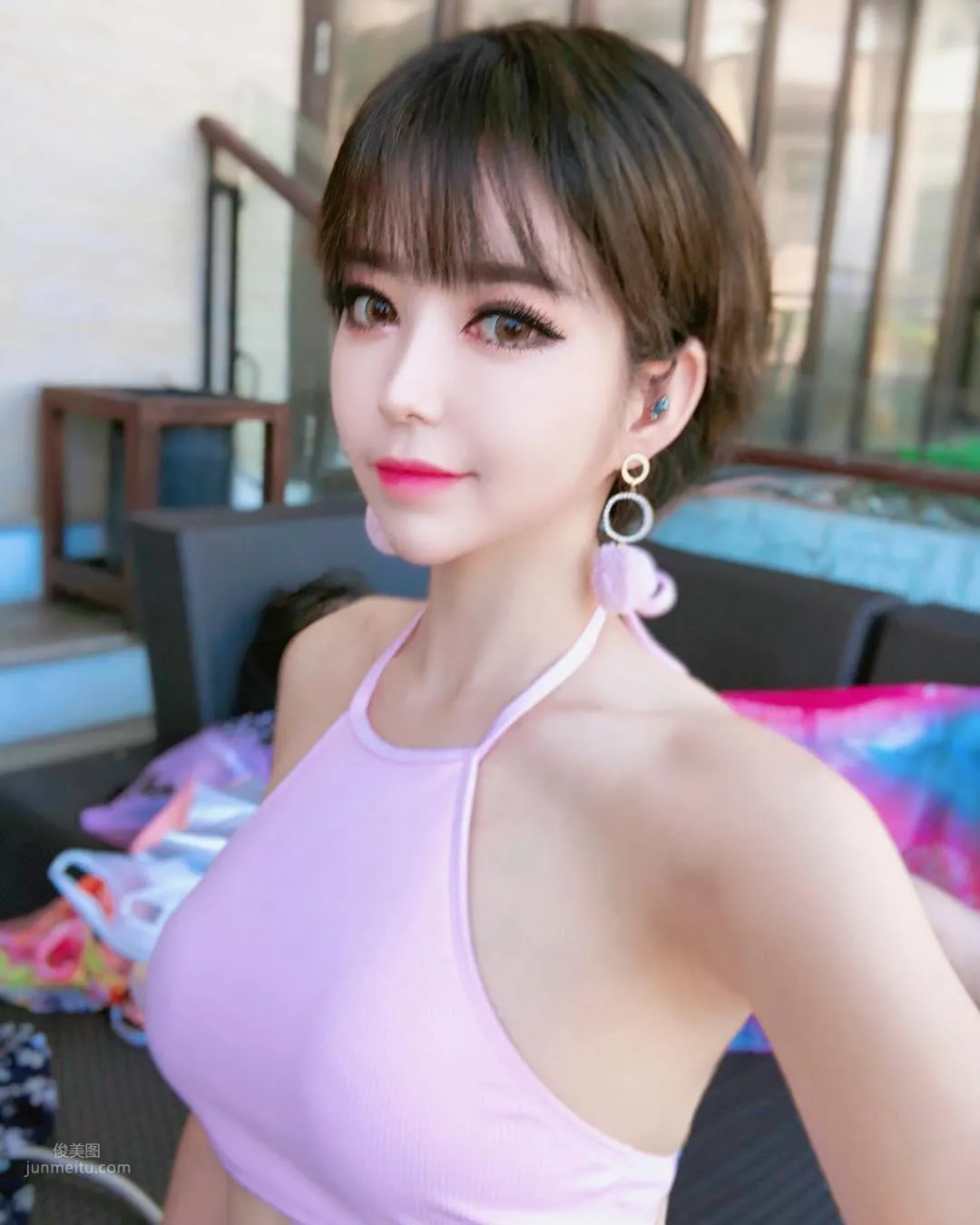 韩国短发美人崔疎曳私房照_5