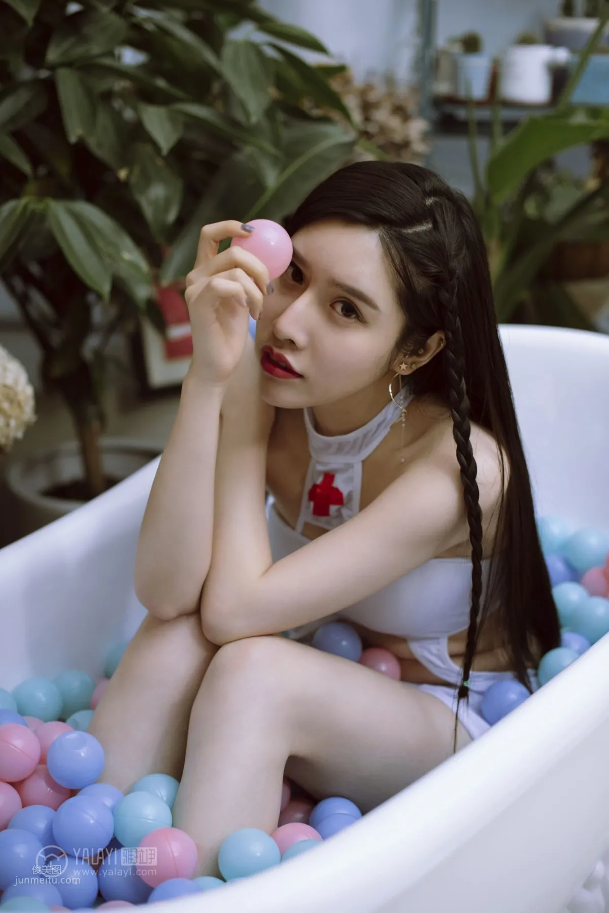 [YALAYI] 2018.12.11 No.141 Nurse Sister Yingyinger YY photo 9