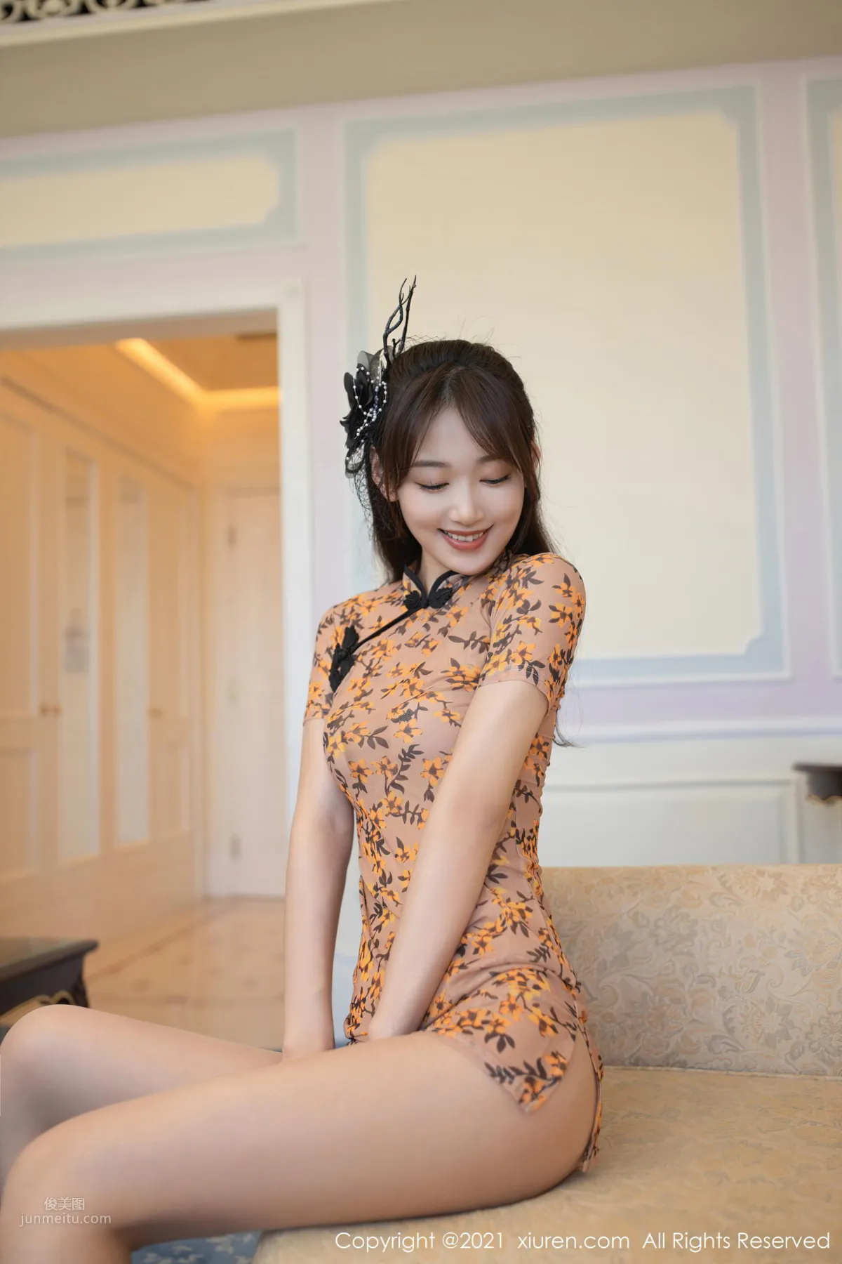 Goddess of Homebodies Tang Anqi, Classical Romantic Charm Qipao photo 11