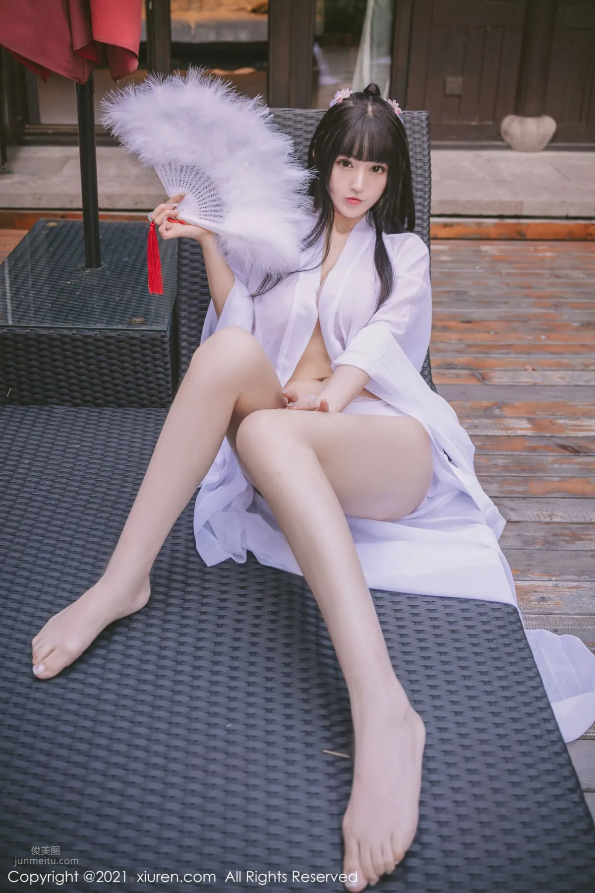 Pure and Charming Zhu Ke'er, Sheer Fabric Ancient Style Outdoor Shoot Series photo 42