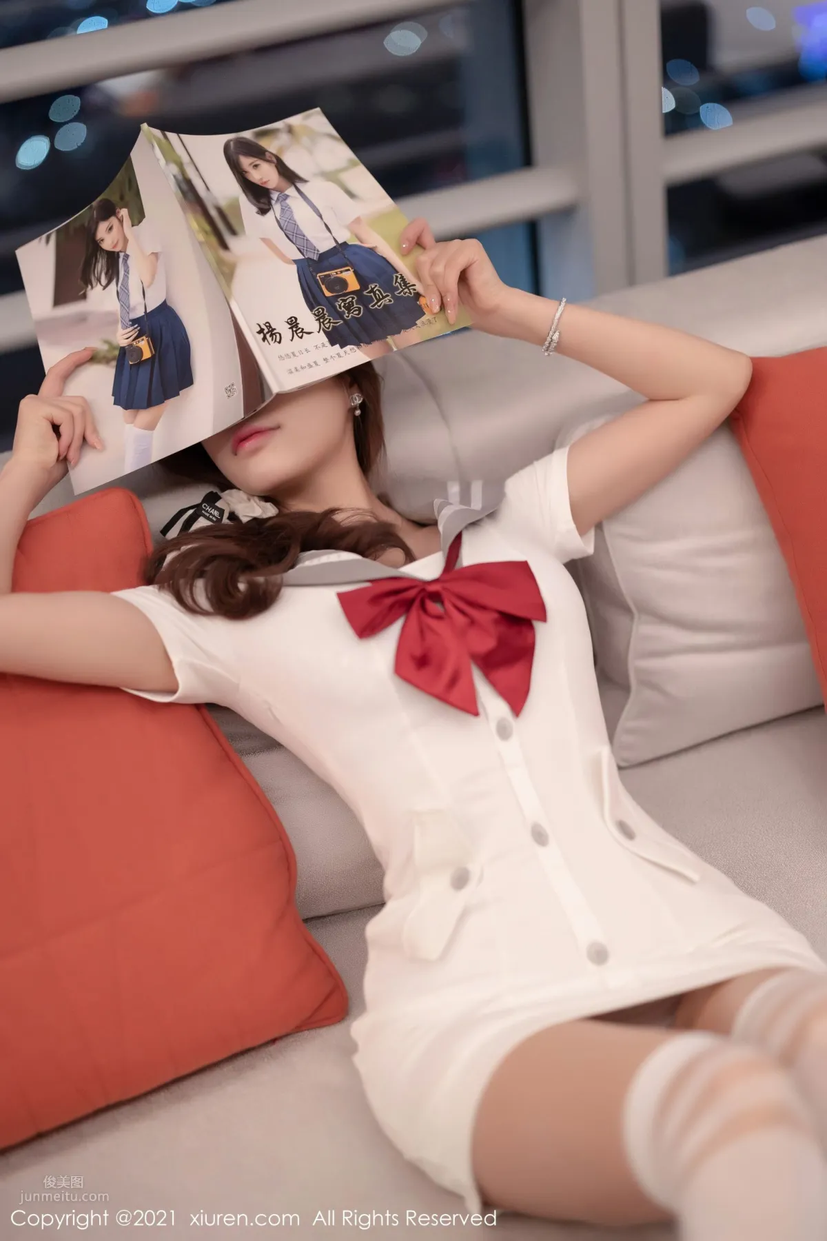 你的女神杨晨晨Yome 水手制服清纯可人_6
