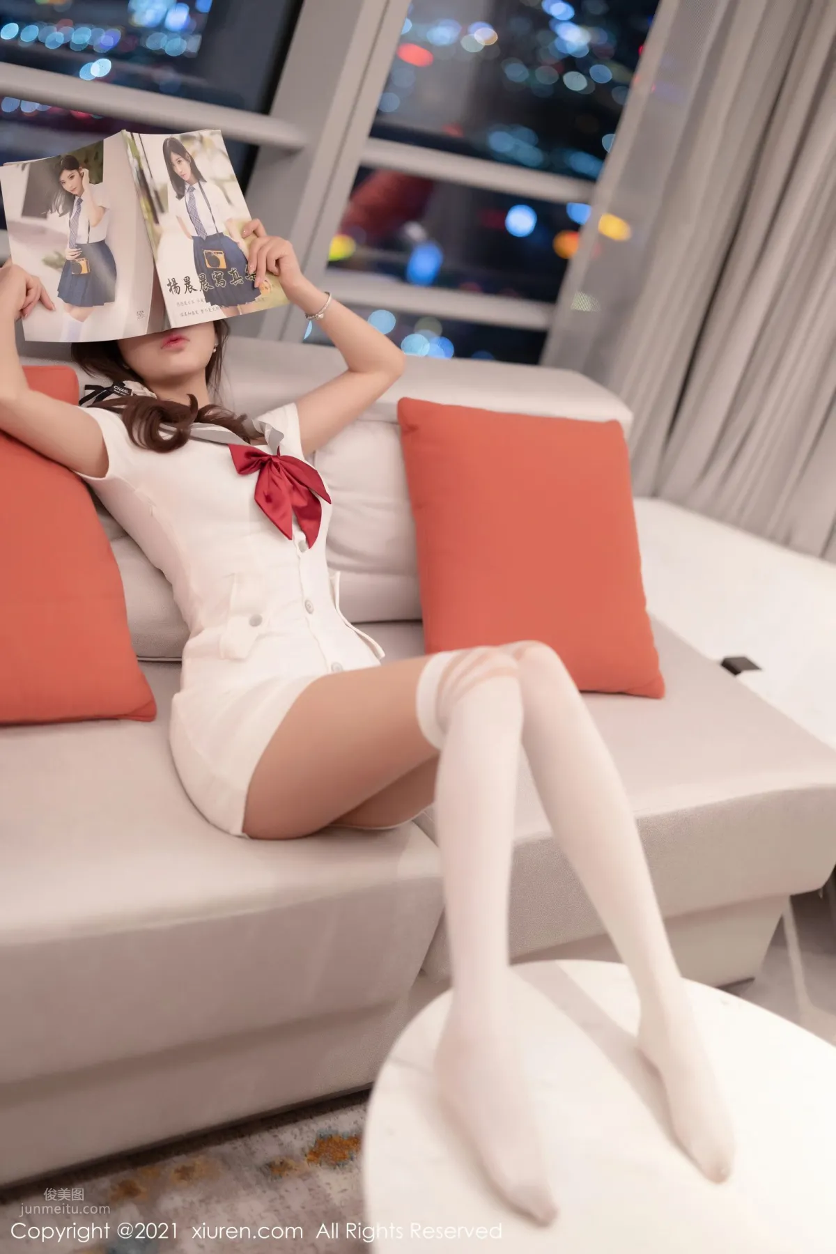 你的女神杨晨晨Yome 水手制服清纯可人_7