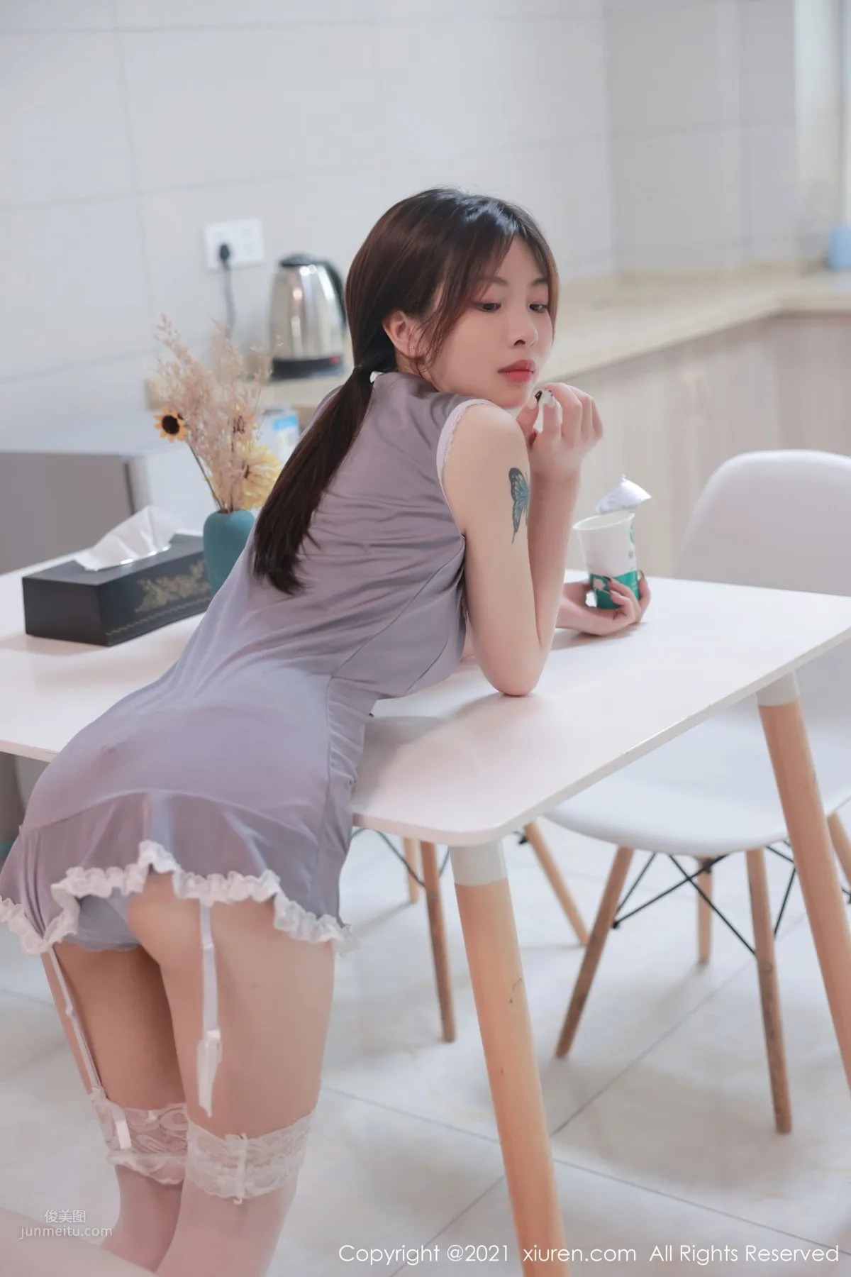 清新美女明日花桃桃 溫柔可人的小女仆 7