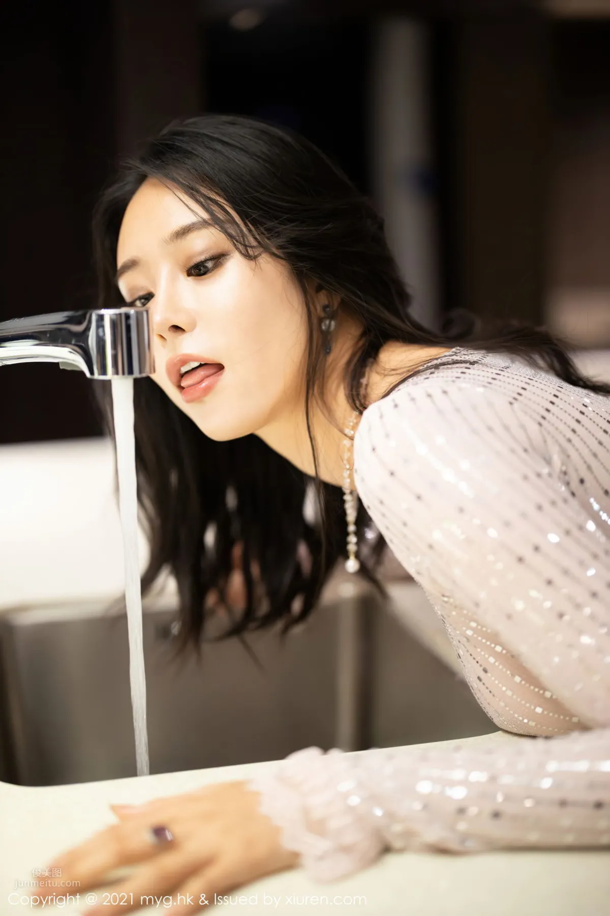 Girl Lan Xia Akasha, Dazzling White Clothing photo 11