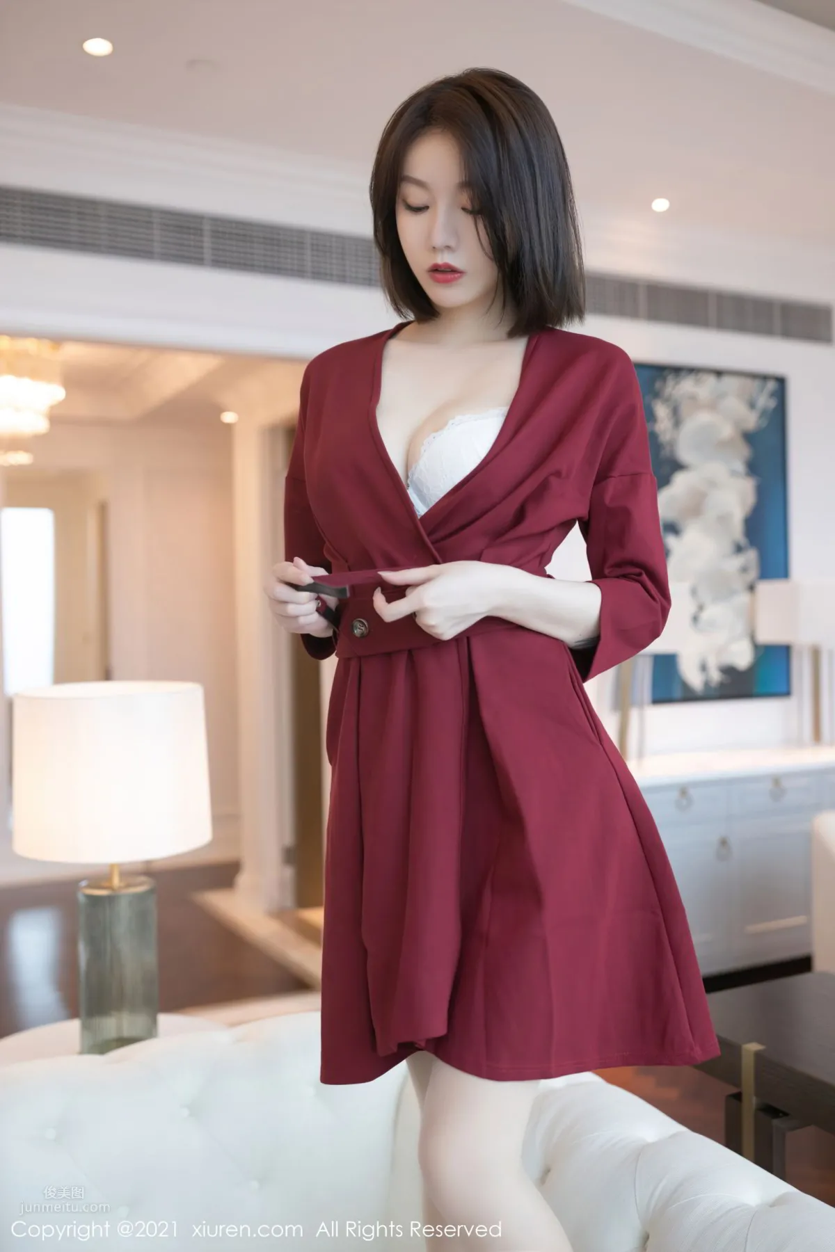 Red Dress Goddess Anran Maleah, the Aura of a Wife Comes Naturally photo 35