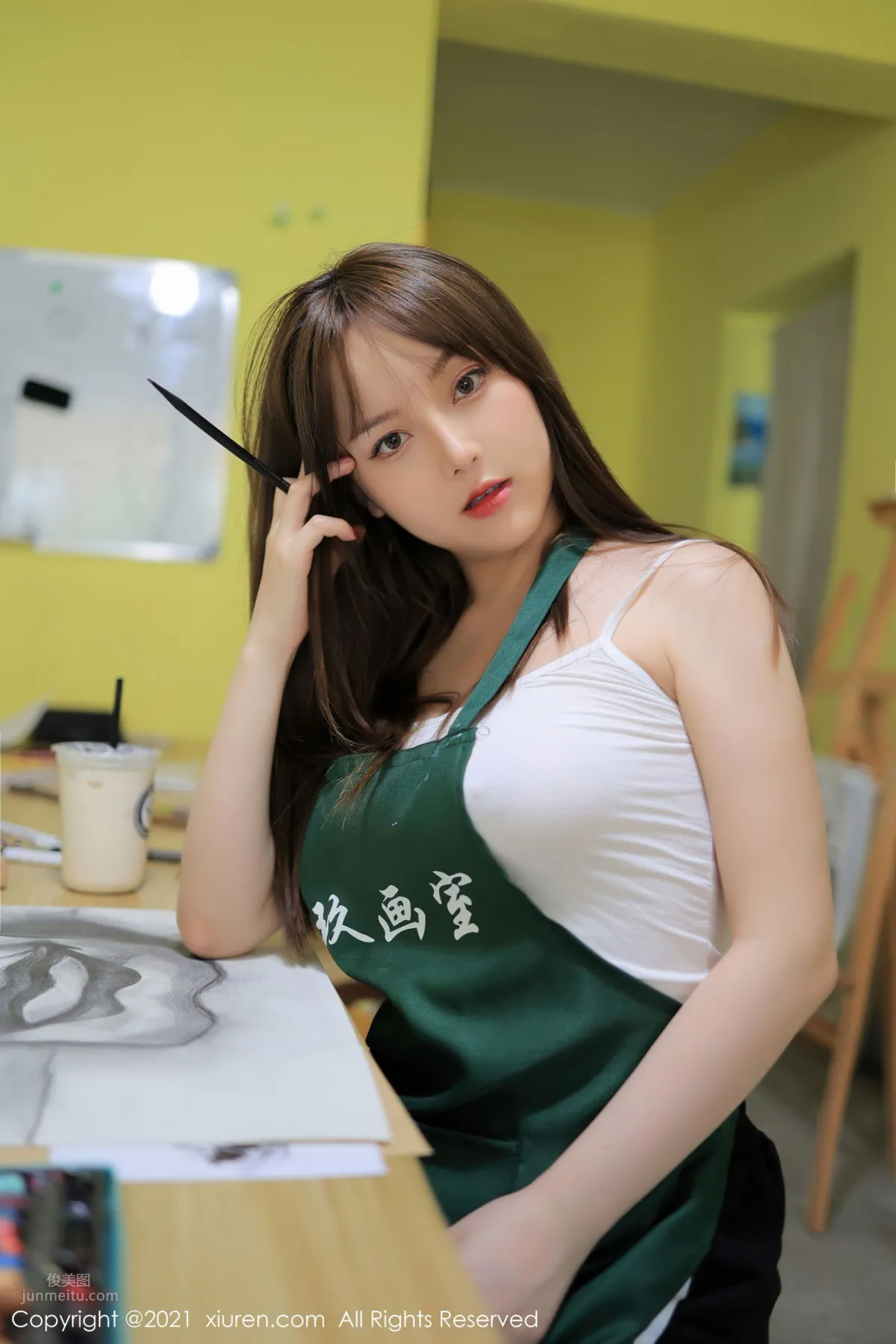 丰满妹子豆瓣酱 画室主题系列_2