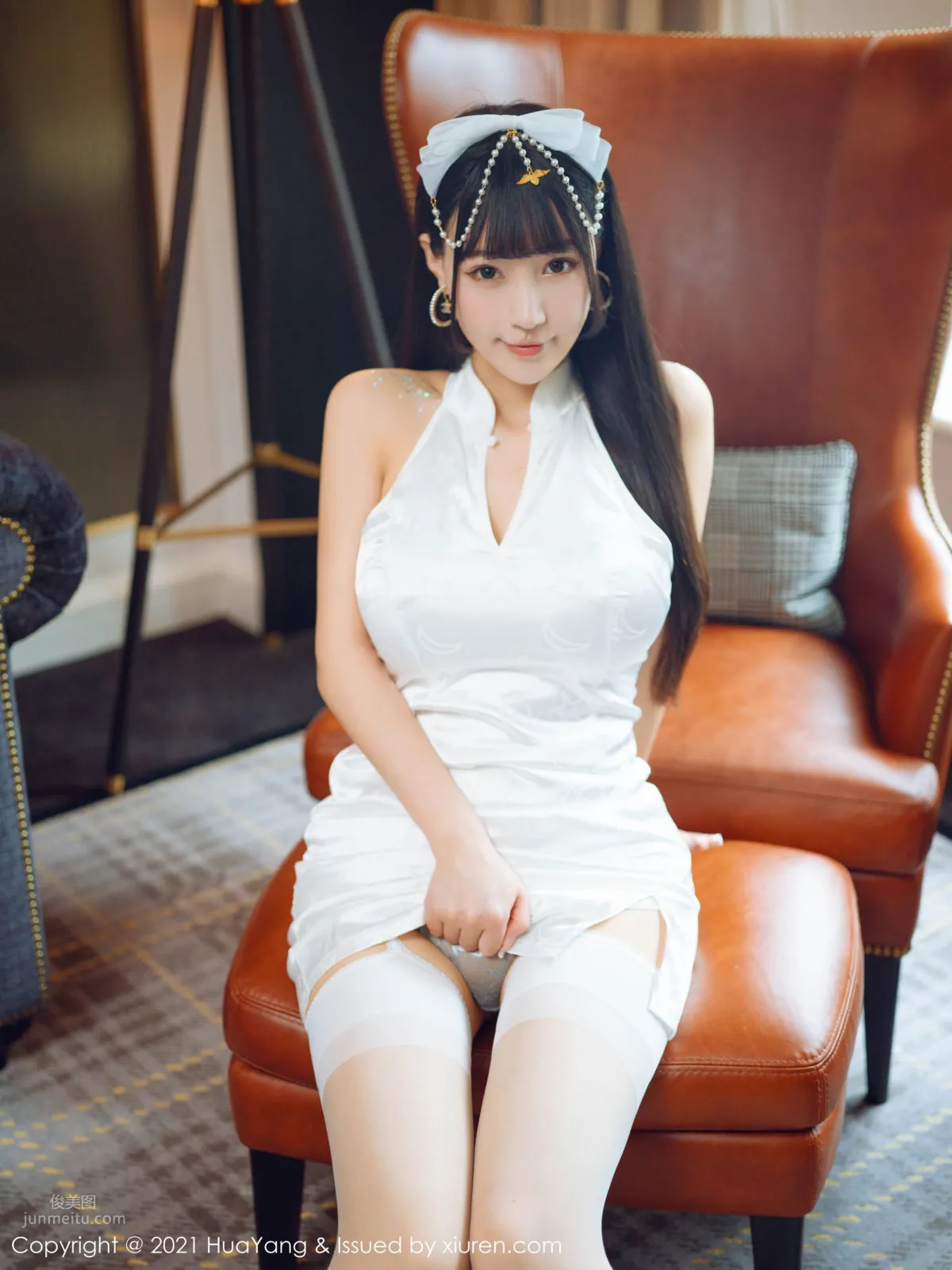 朱可兒的白色旗袍 farel參與私人訂制 7