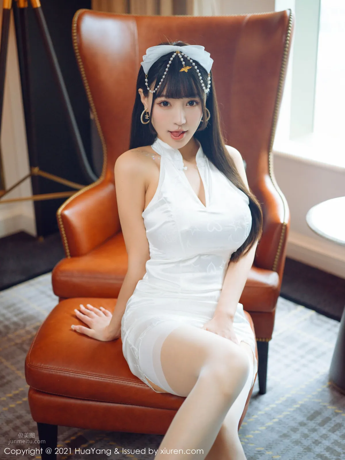 朱可兒的白色旗袍 farel參與私人訂制 6