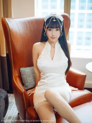 朱可兒的白色旗袍 farel參與私人訂制