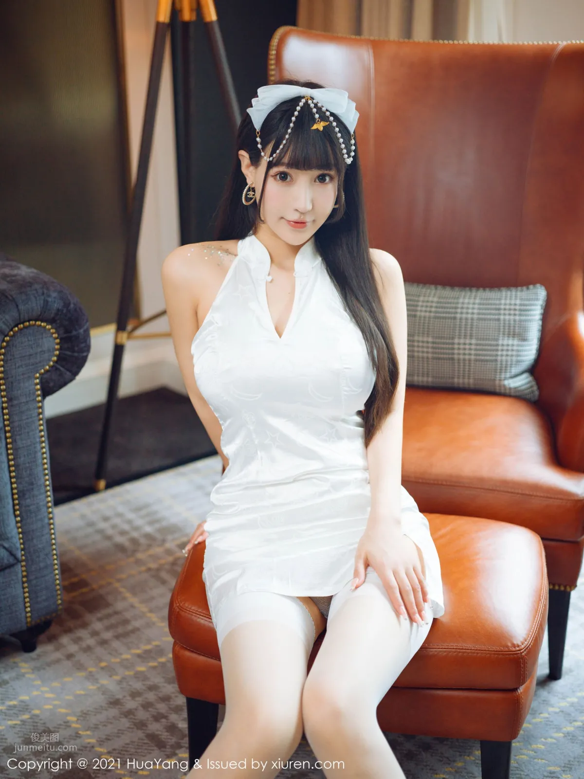 朱可兒的白色旗袍 farel參與私人訂制 8