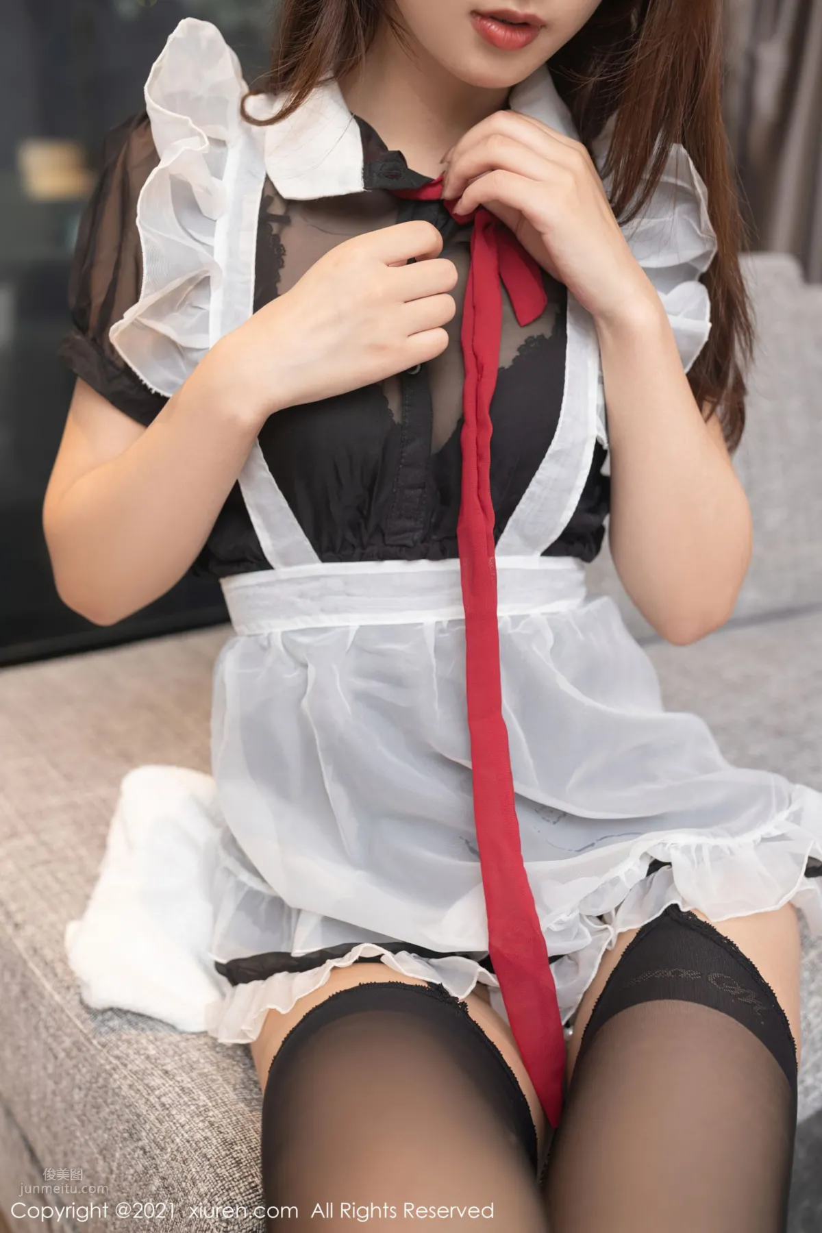 Tang Anqi's Maid Outfit Series, Making Countless Men Fall for Her photo 30