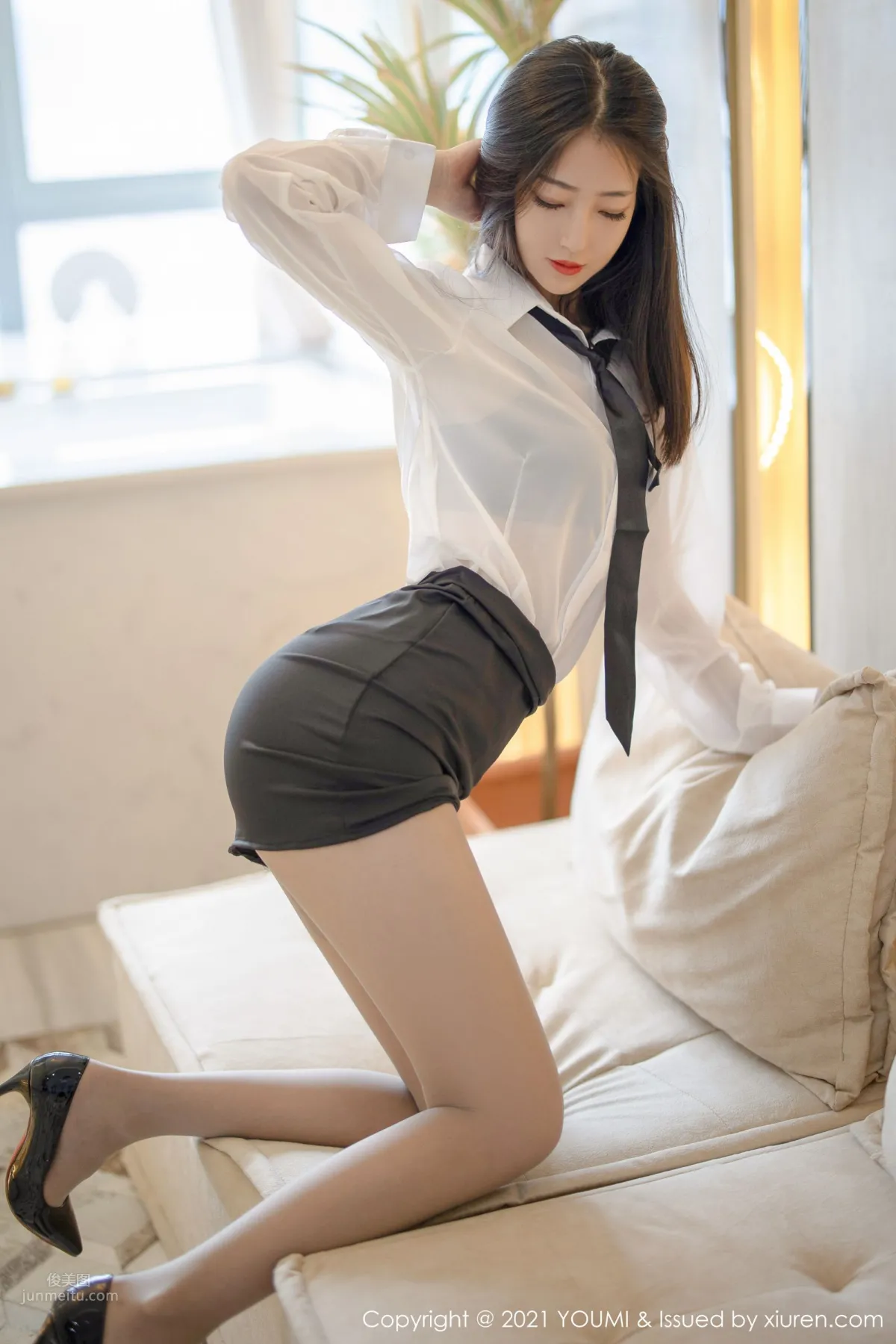 新人妹子熊小諾 白襯衫黑短裙OL 6