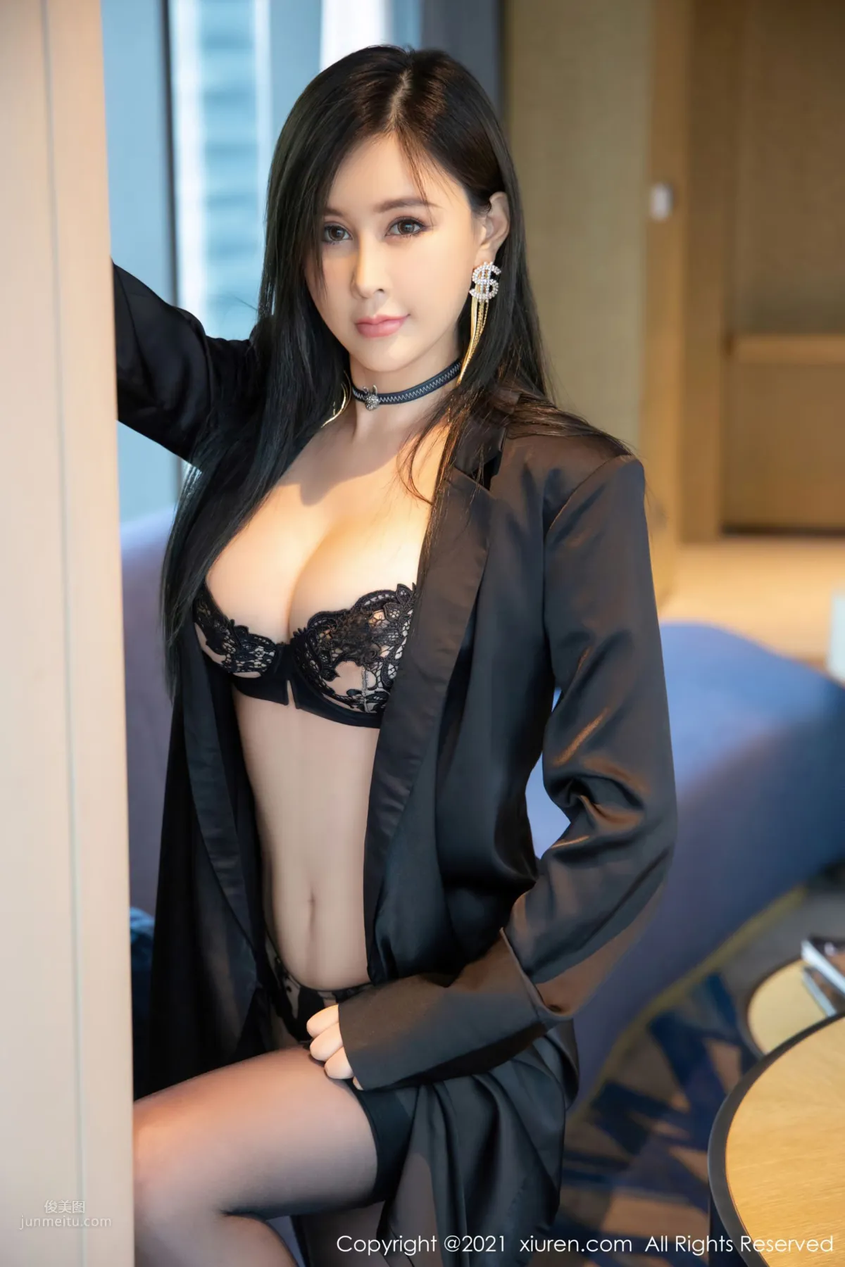 New Model Yan Lulu, Alluring and Versatile Black Outfit photo 24
