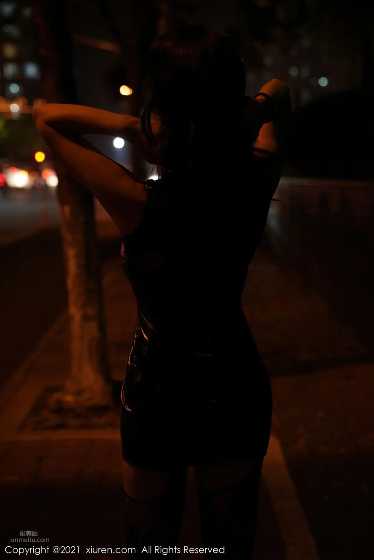 Hot Girl Lan Xia Akasha, Unique Charm Leather Skirt photo 3