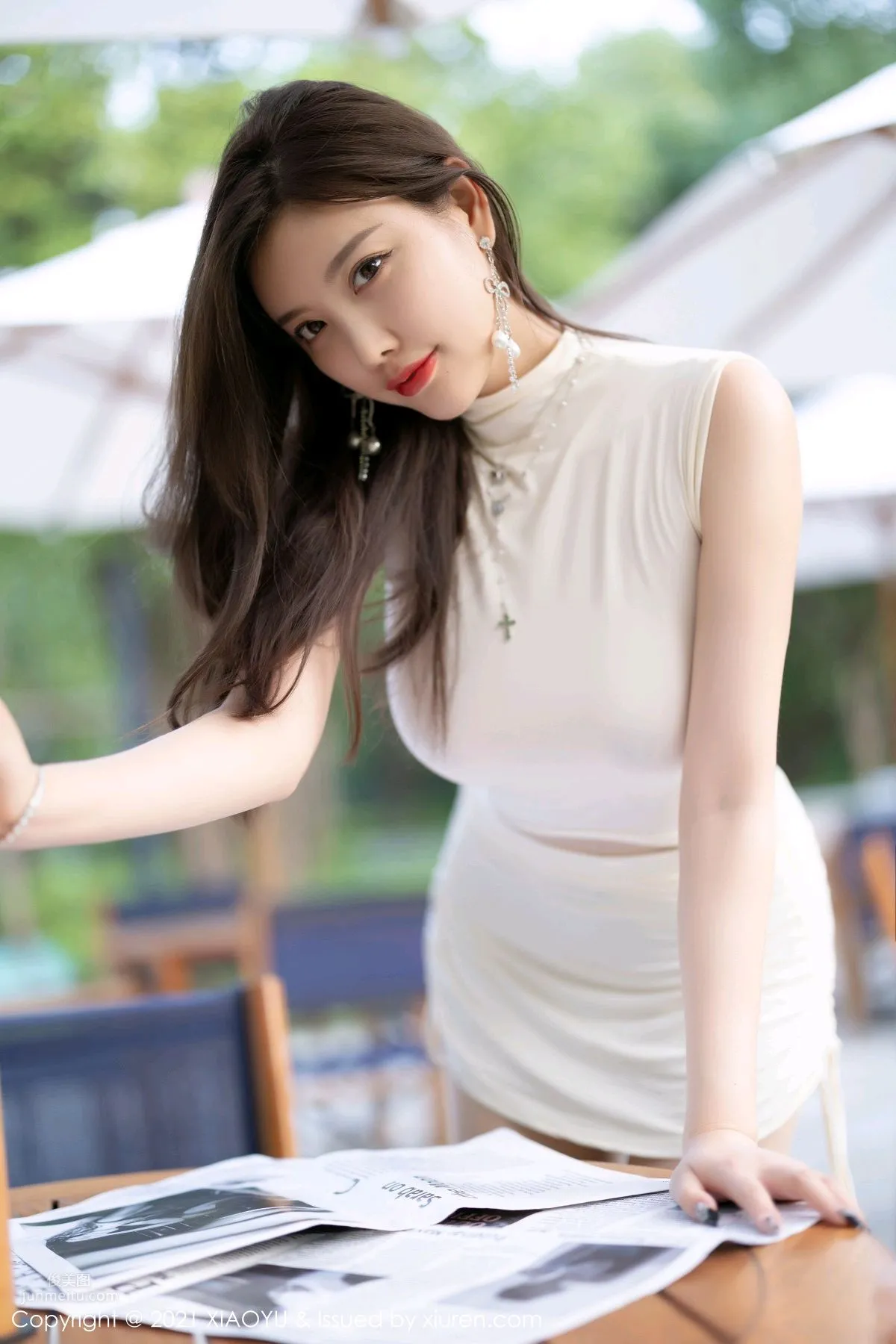 純潔女神楊晨晨 潔白多姿的短裙OL 43