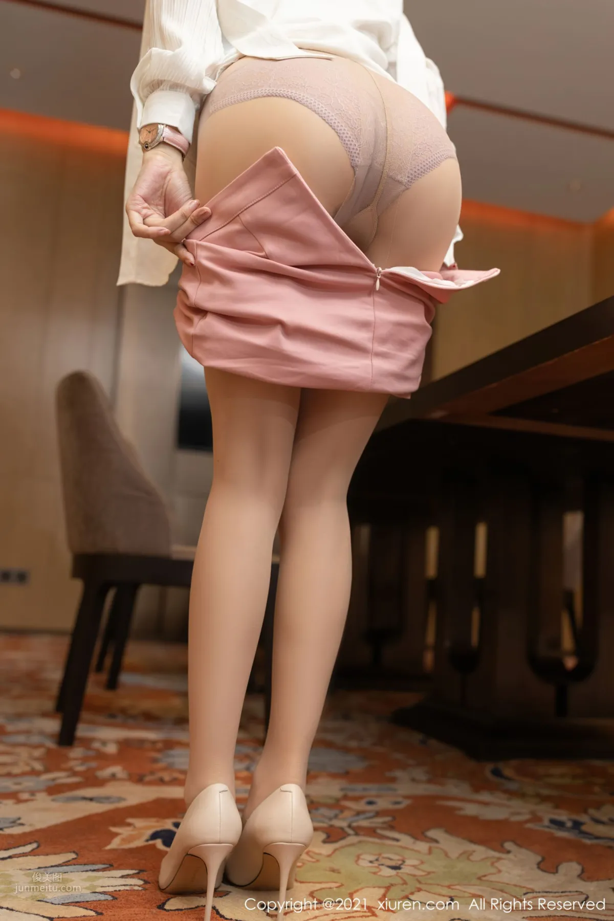 Forward Miss Xiao Reba Pink Delicate Professional Attire photo 33
