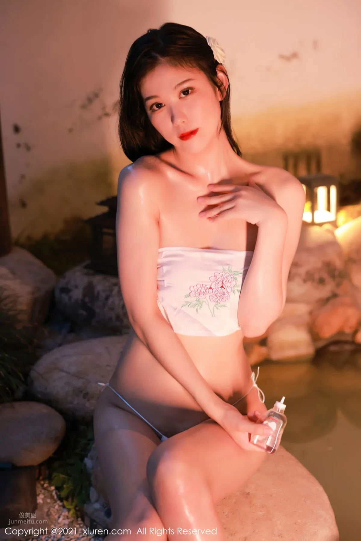 長腿美人李雅柔 古風系列抹胸浴池 5
