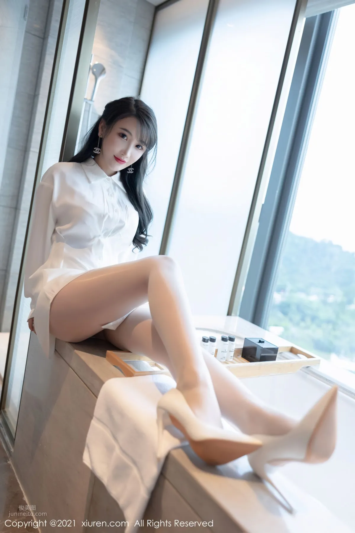 Fei Yueying Shenzhen Travel Shoot, Pure White and Beautiful Outfit photo 7