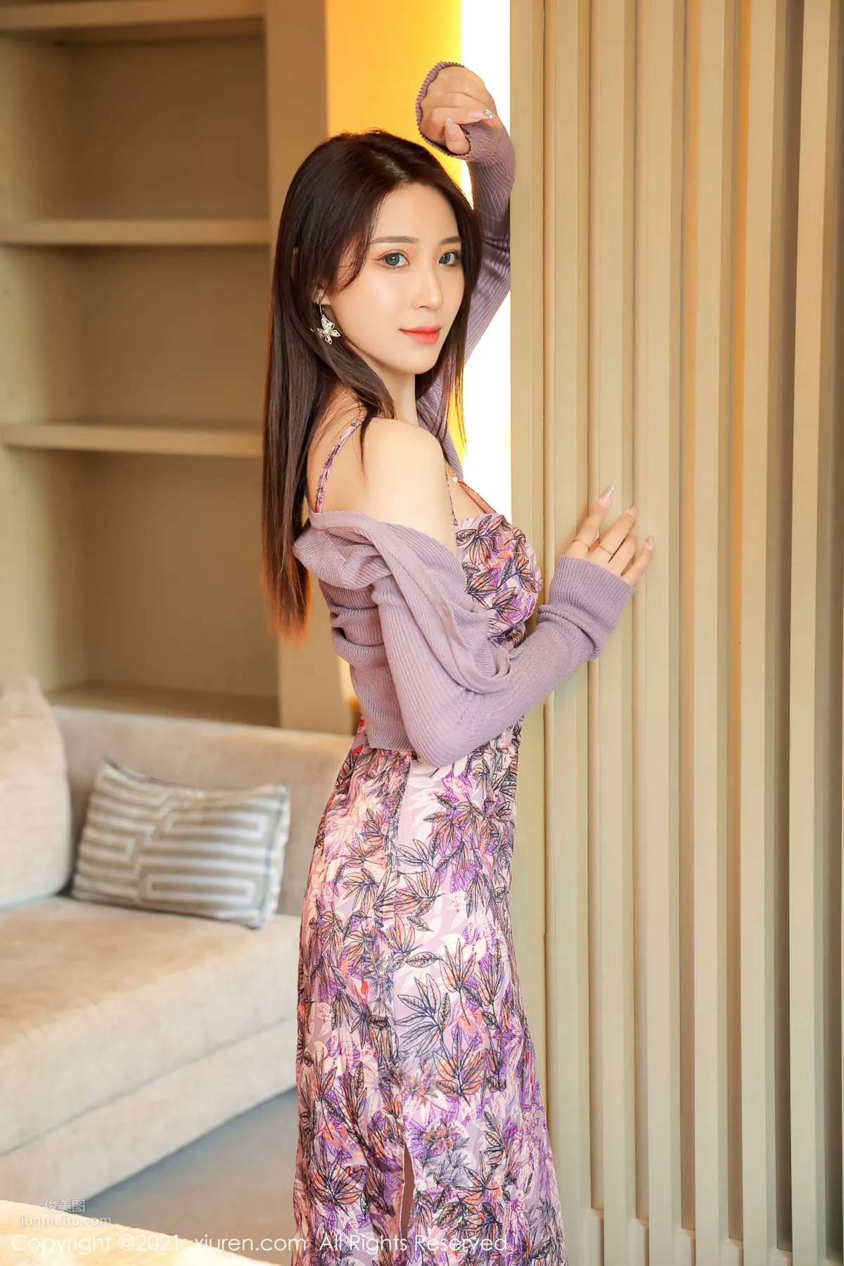 Elegant Beauty Zhou Muxi, Floral Dress Flower Language Alluring photo 13