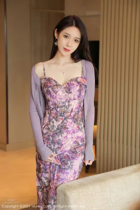 氣質美女周慕汐 碎花裙花語撩人