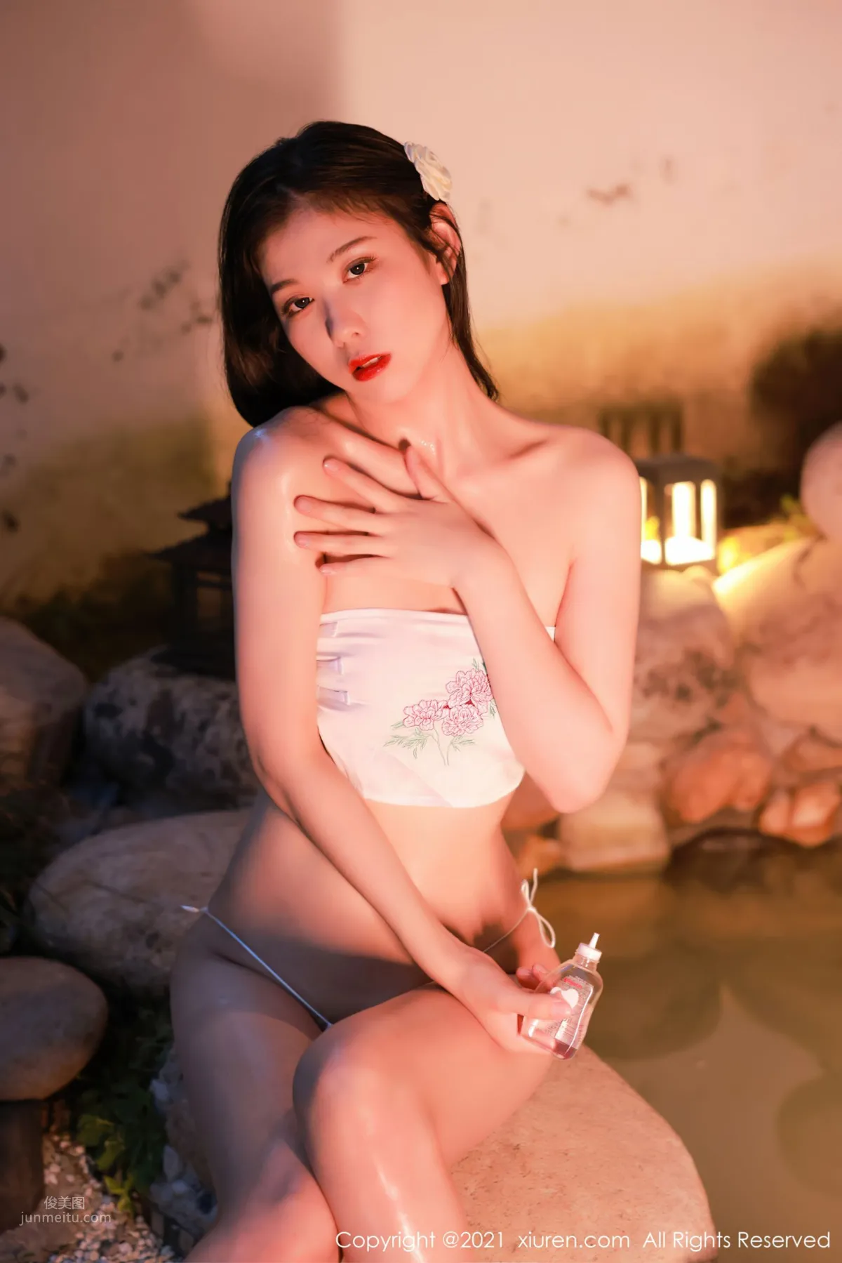 長腿美人李雅柔 古風系列抹胸浴池 4