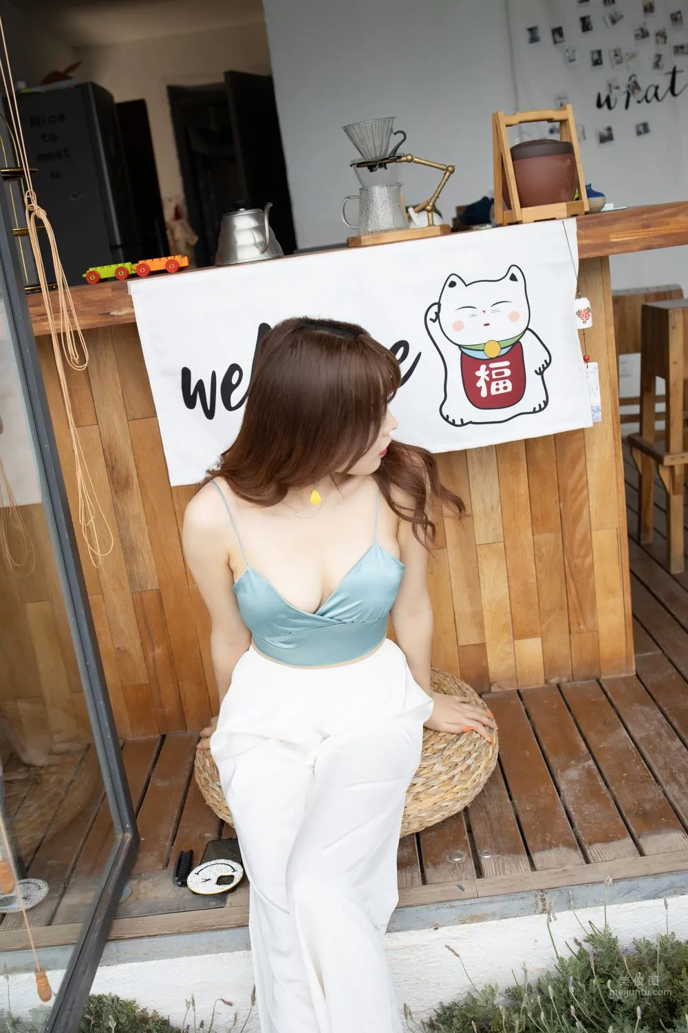 Urban Beauty Zhizhi Tight White Long Pants photo 147