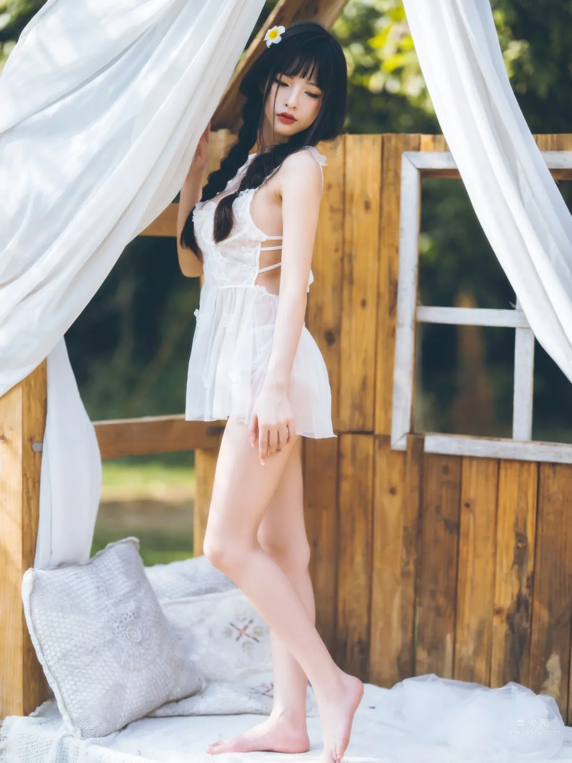 清水由乃 - 田園蕾絲裙 50