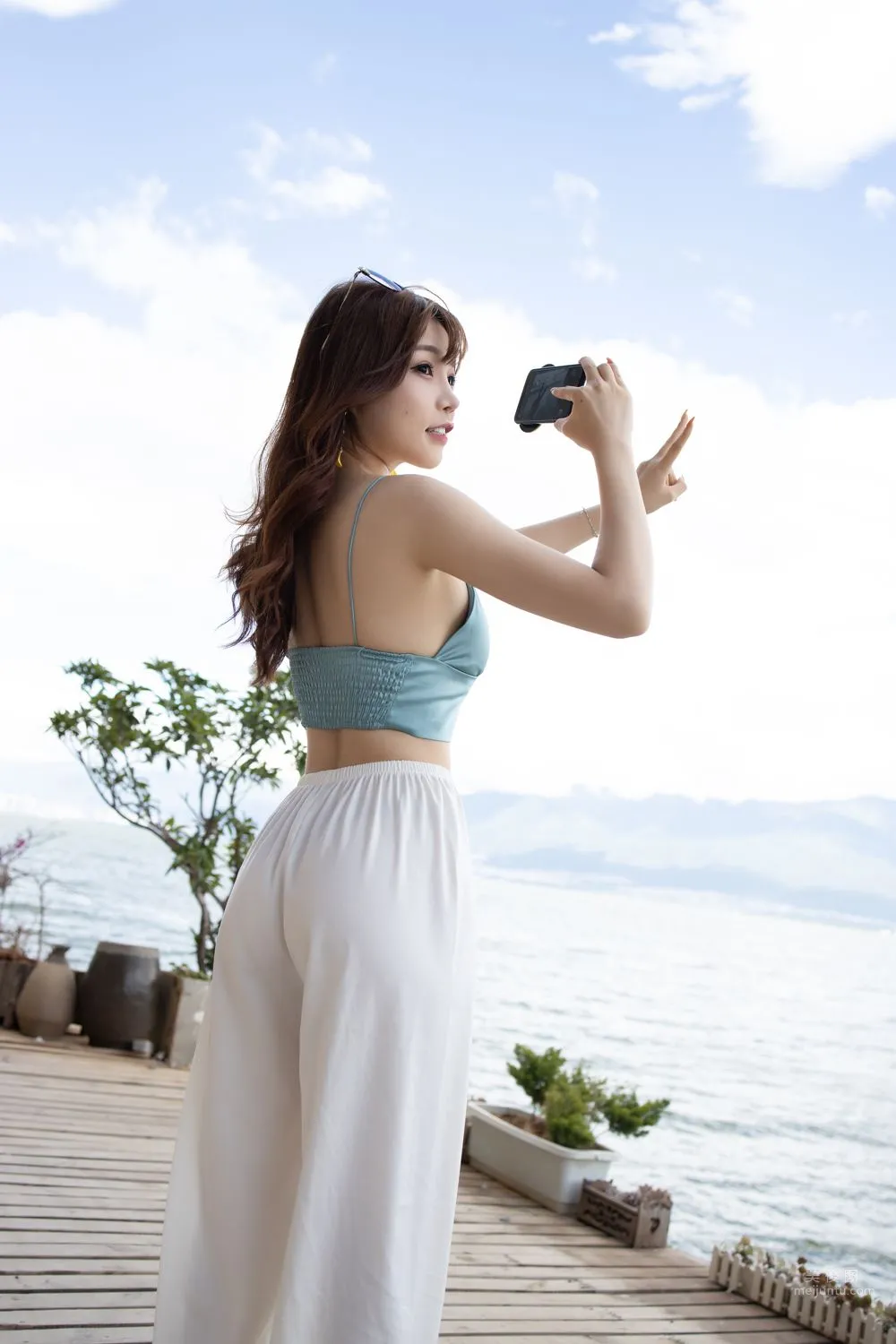 Urban Beauty Zhizhi Tight White Long Pants photo 110