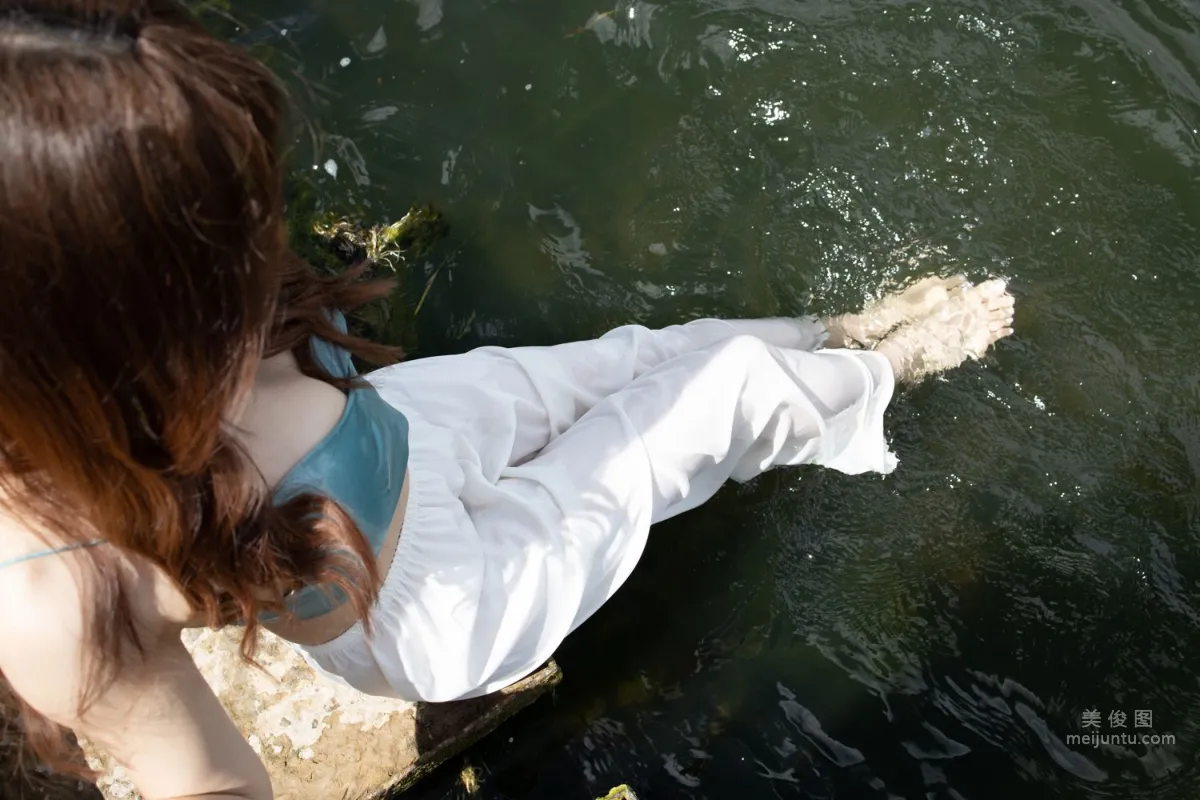 Urban Beauty Zhizhi Tight White Long Pants photo 169