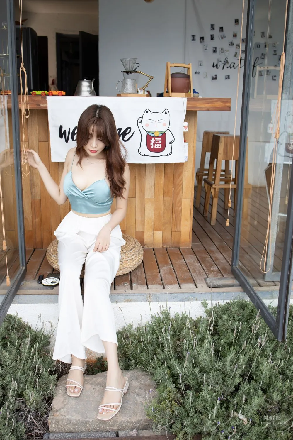 Urban Beauty Zhizhi Tight White Long Pants photo 143