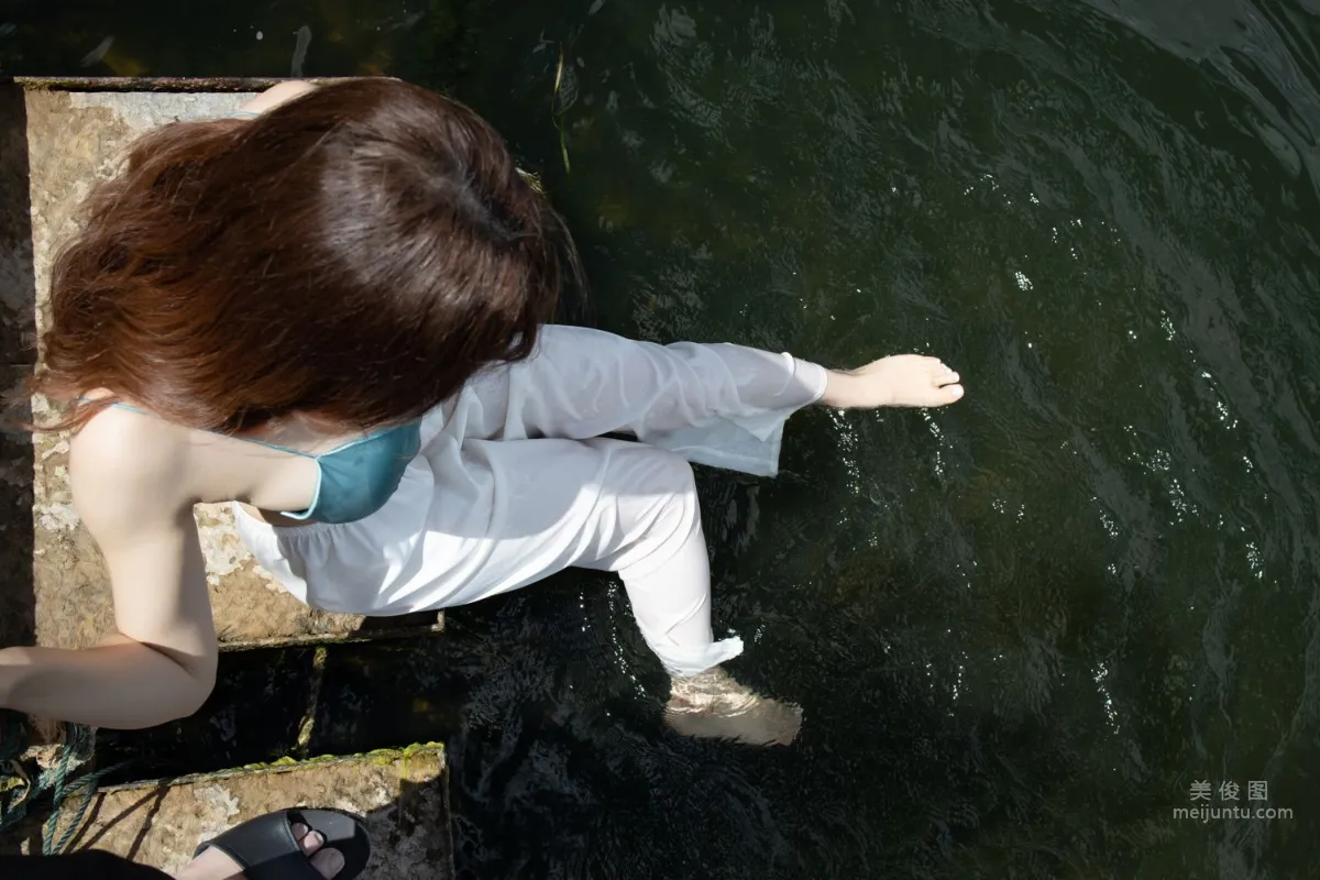 Urban Beauty Zhizhi Tight White Long Pants photo 181