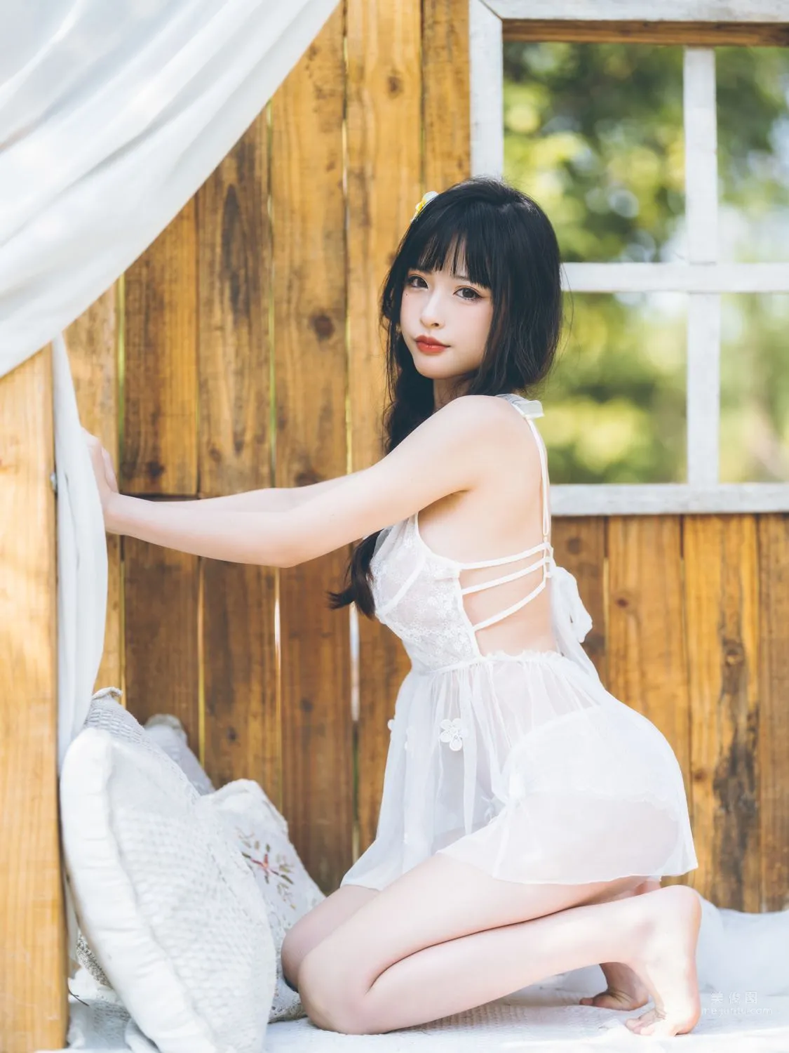 清水由乃 - 田園蕾絲裙 55