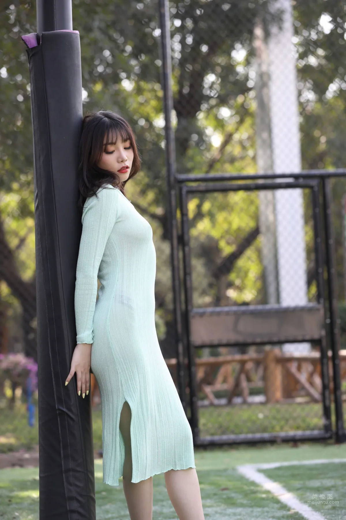 Urban Beauty Zhizhi Sexy Light Green Bodycon Dress photo 80