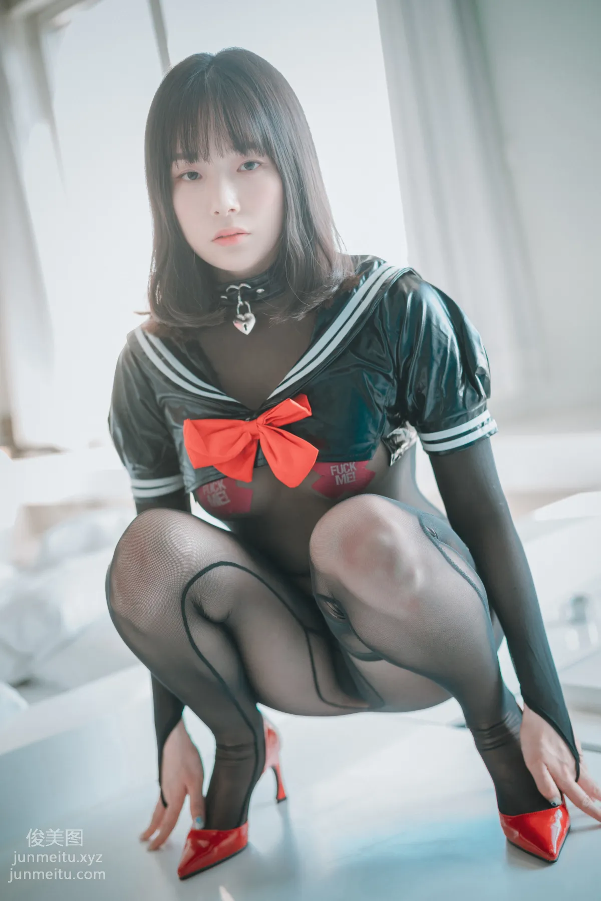 060.[DJAWA] Pia - Leather Black Schoolgirl[103P] 87