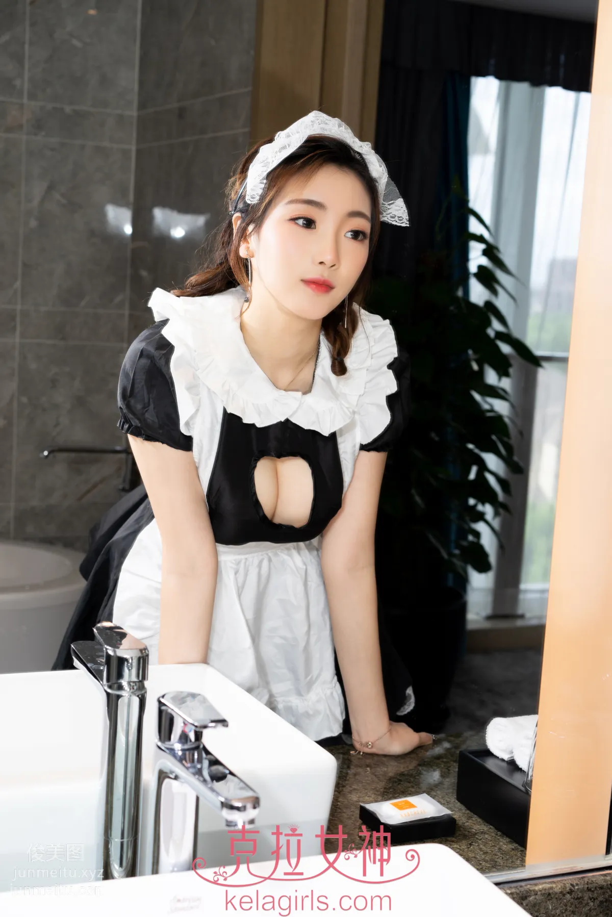 [Kelagirls] 2020.05.11 "Black Stockings Maid" Shu Tong photo 26