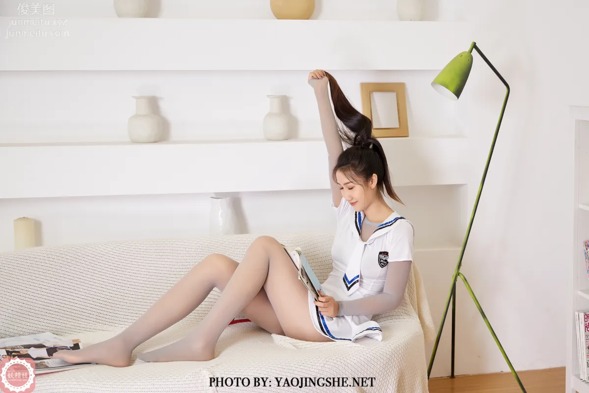 [FAIRY CLUB Yaojingshe] 2020.07.04 T2018 In Front of the Bookshelf, Si Wen, Premium No-Pantyhose T Series photo 15