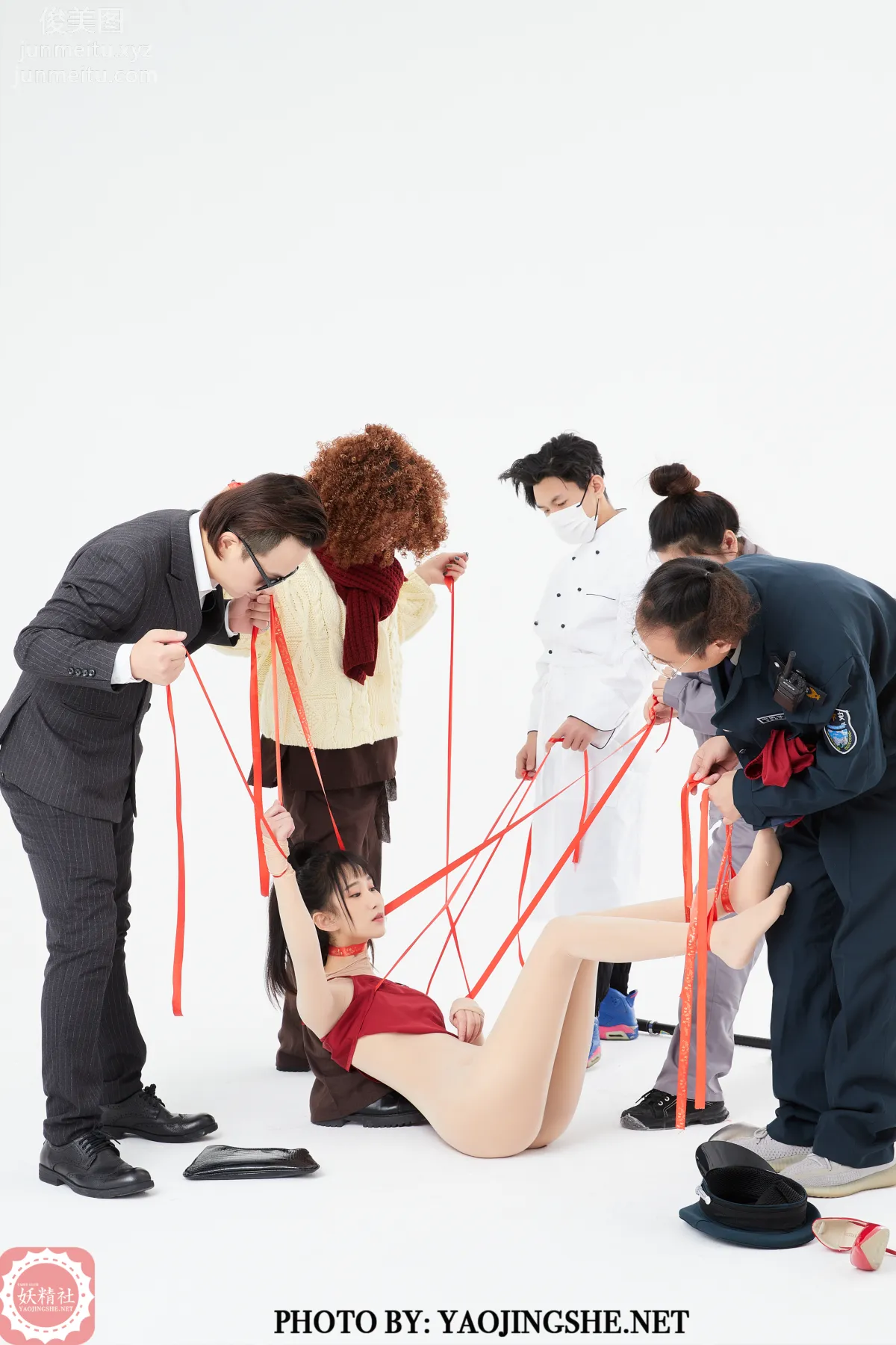[FAIRY CLUB Yaojingshe] 2021.02.07 T2106 Silk Stockings Thief Part One, Miao Miao, Premium No-Pantyhose T Series photo 34