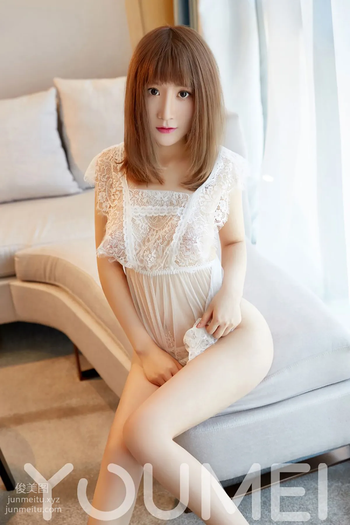 [YouMei尤美]2018.06.21 VOL.027 純白蕾絲 绯月櫻-Cherry 18