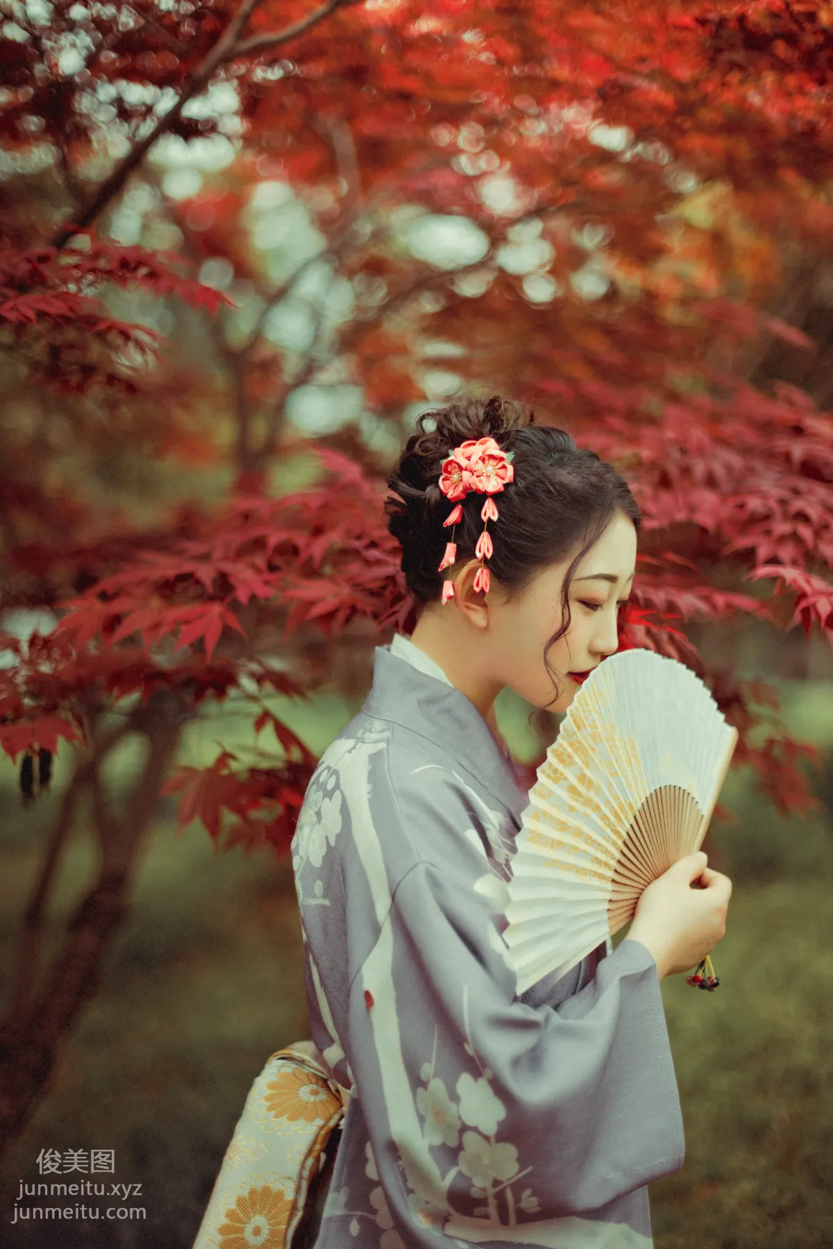 [YiTuYu] 2021.09.02 Deep in the Red Leaves, Mei Fannao photo 13