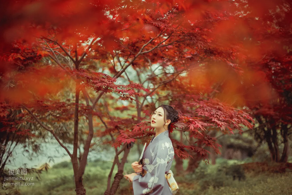 [YiTuYu] 2021.09.02 Deep in the Red Leaves, Mei Fannao photo 28