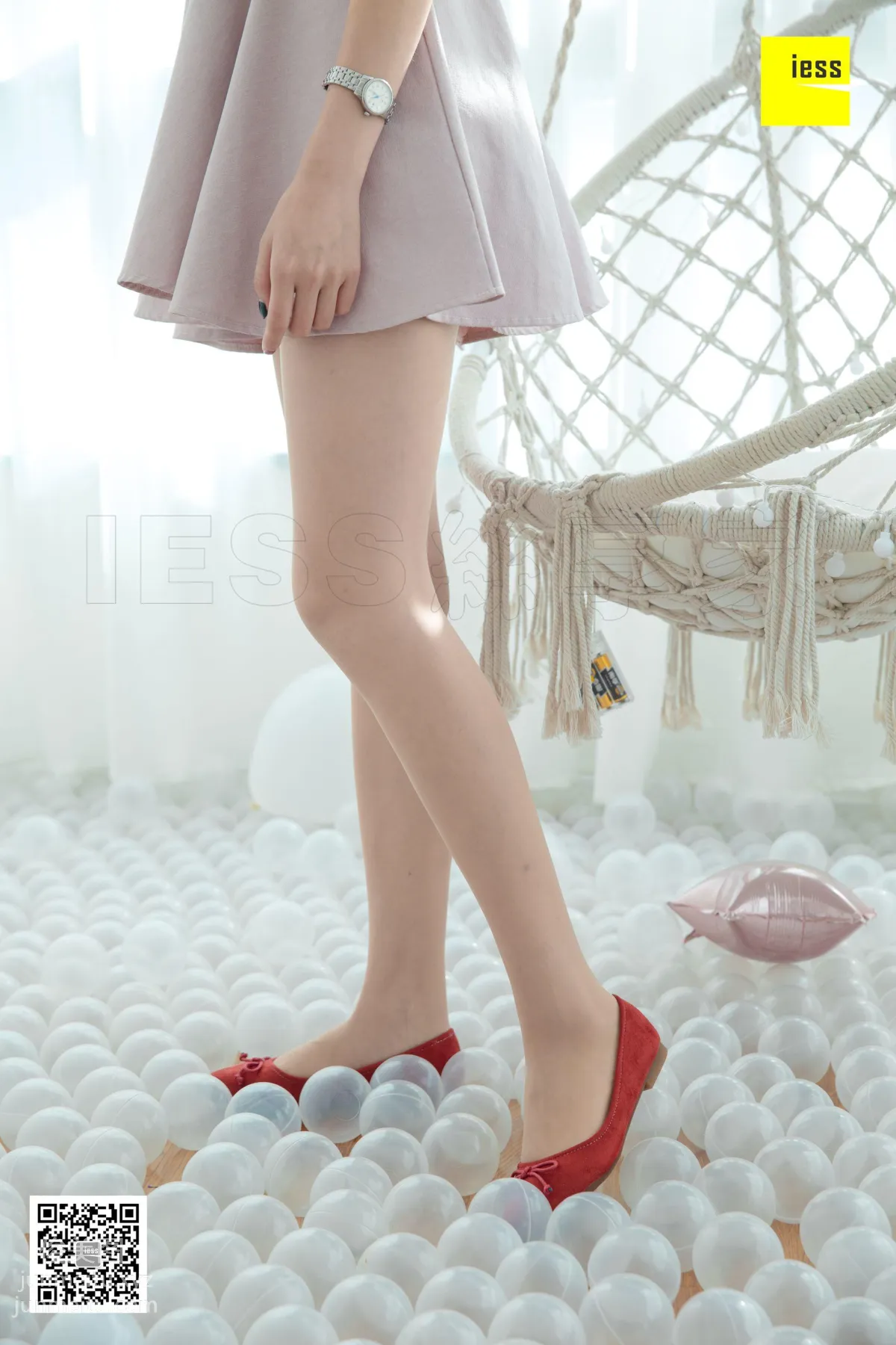 [IESS] 2018.10.31 Silk Enjoyer 349: Red Bow Flat Shoes Qiqi [95P] photo 89