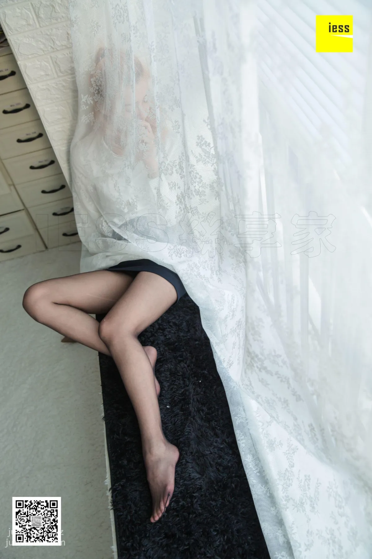 [IESS] 2019.01.04 Silk Enjoyer 395: Sister Qiu's Black Stockings Scrutiny Qiuqiu [95P] photo 48
