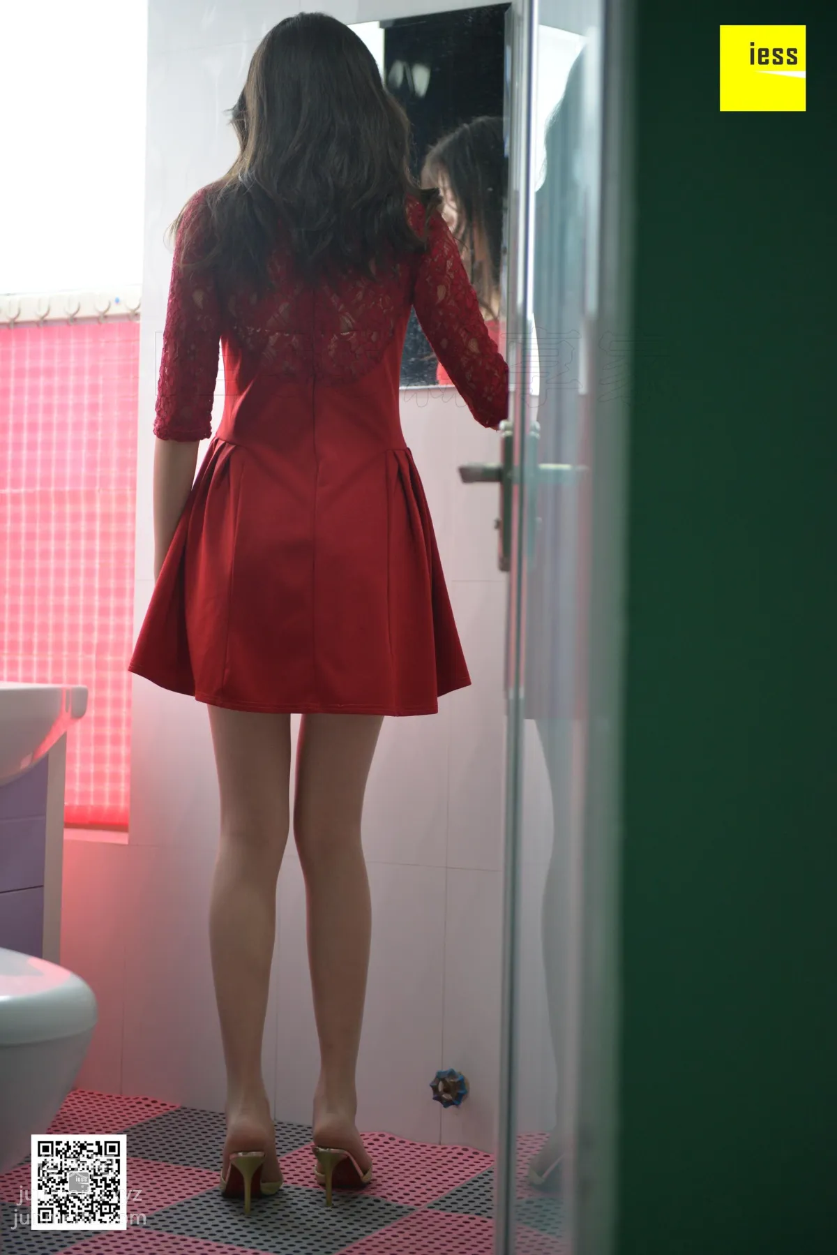 [IESS] 2019.02.22 Si Xiang Jia 428: Qiqi's Lace Red Dress, Qiqi [80P] photo 45