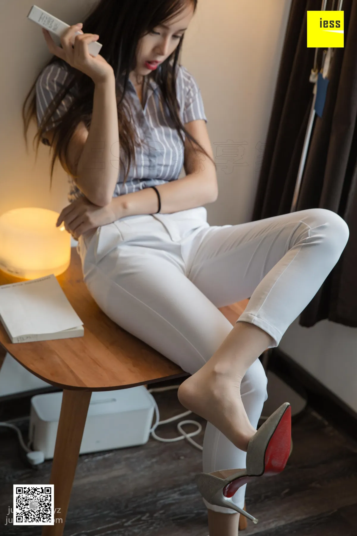 [IESS] 2019.03.11 Si Xiang Jia 438: Xiao Yu's OL White Trousers, Xiao Yu [95P] photo 81