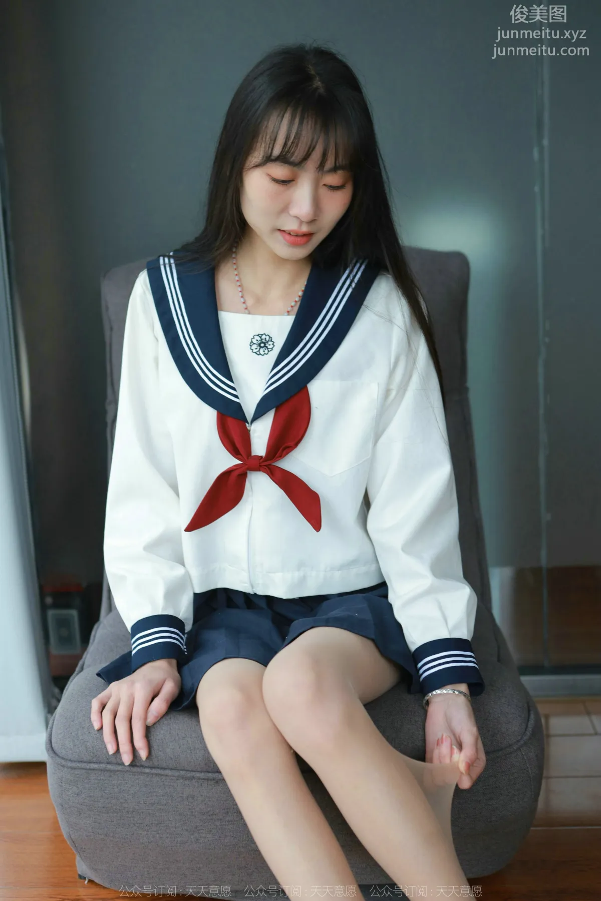 [IESS] 2022.03.03 Silk Enjoyer 1018: Tuan Tuan, Cute JK Outfit [82P] photo 7