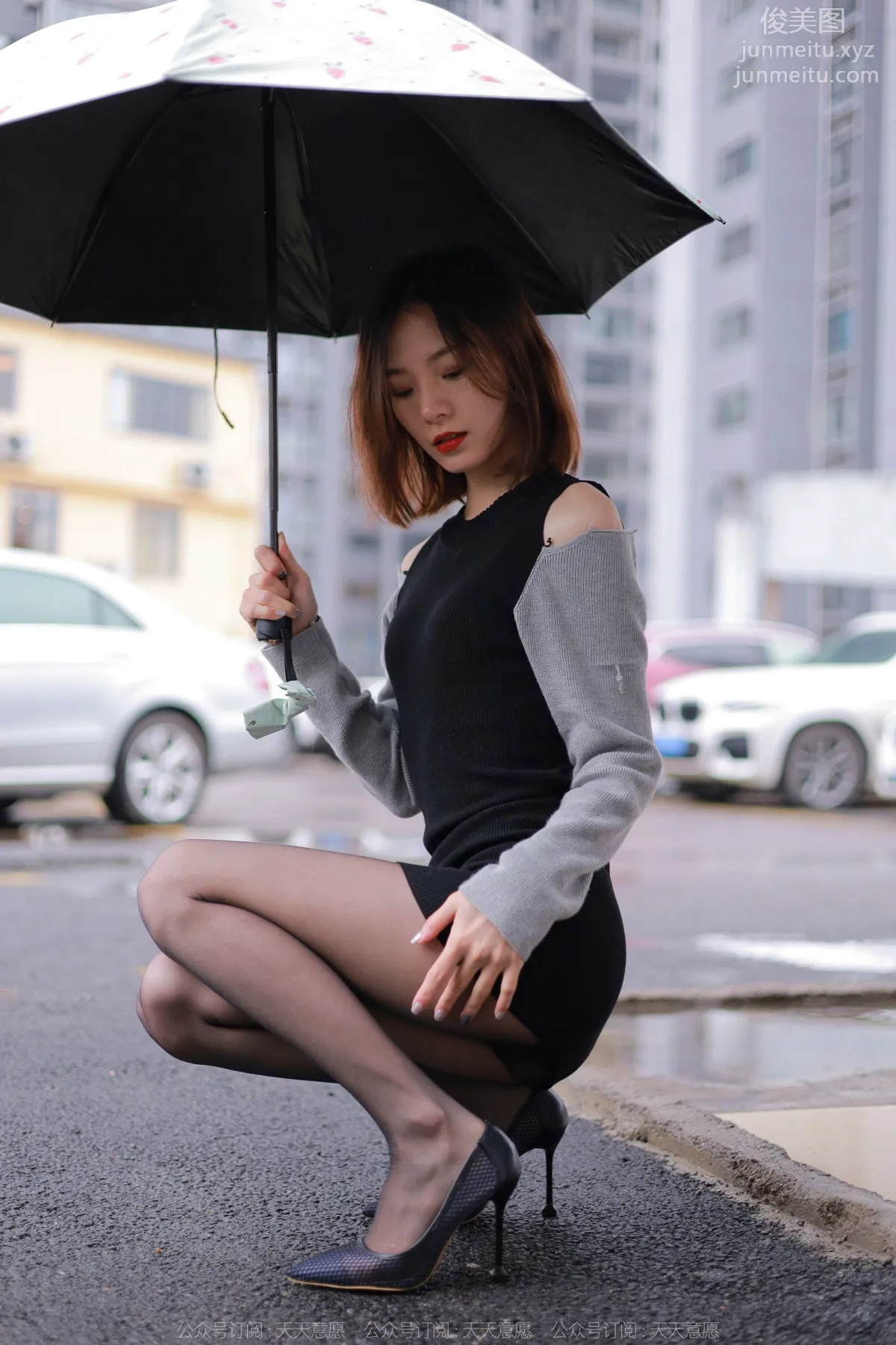 [IESS] 2022.04.06 Silk Enjoyer 1051: Xiao Liu, Black Stockings in the Rain photo 57