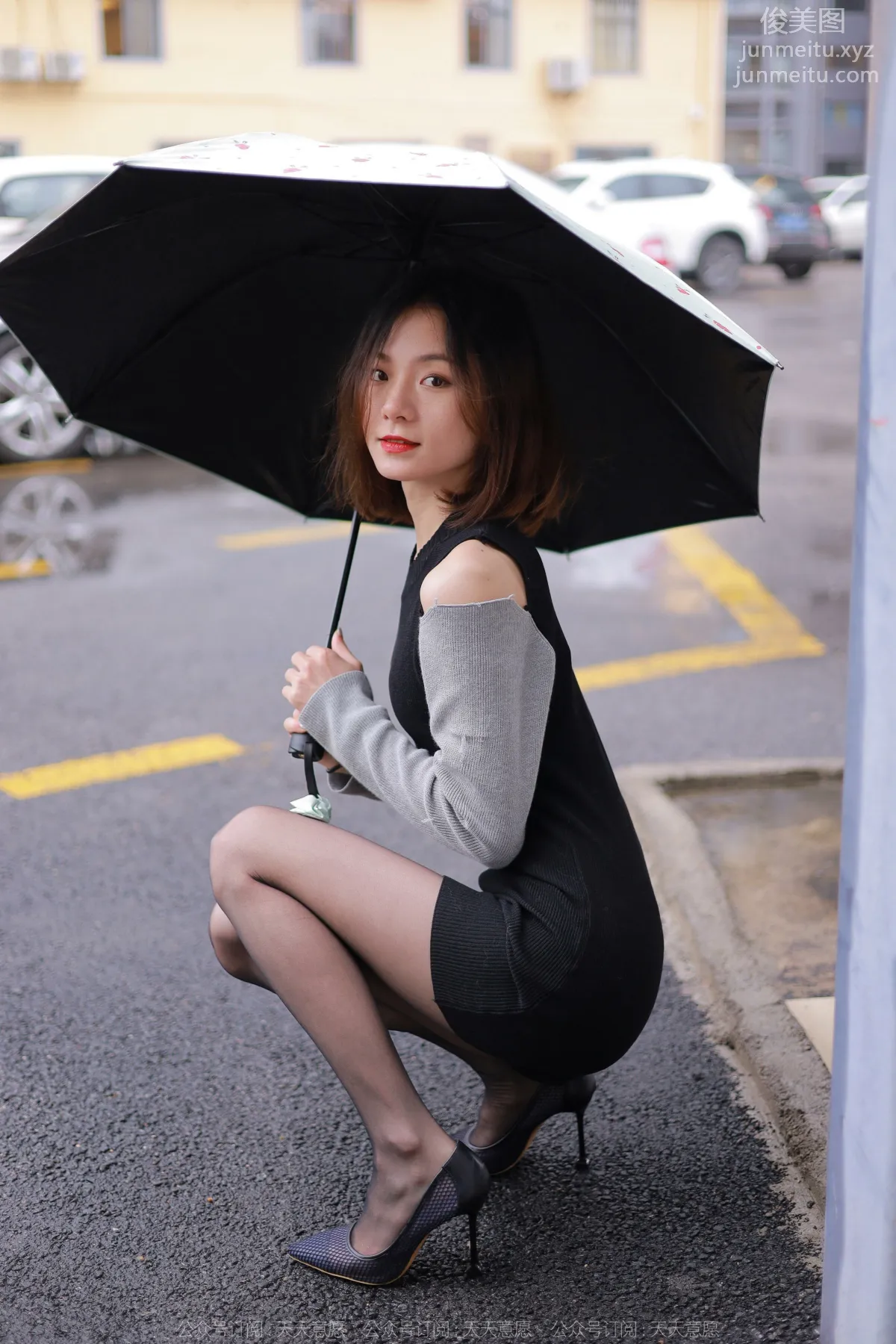 [IESS] 2022.04.06 Silk Enjoyer 1051: Xiao Liu, Black Stockings in the Rain photo 58